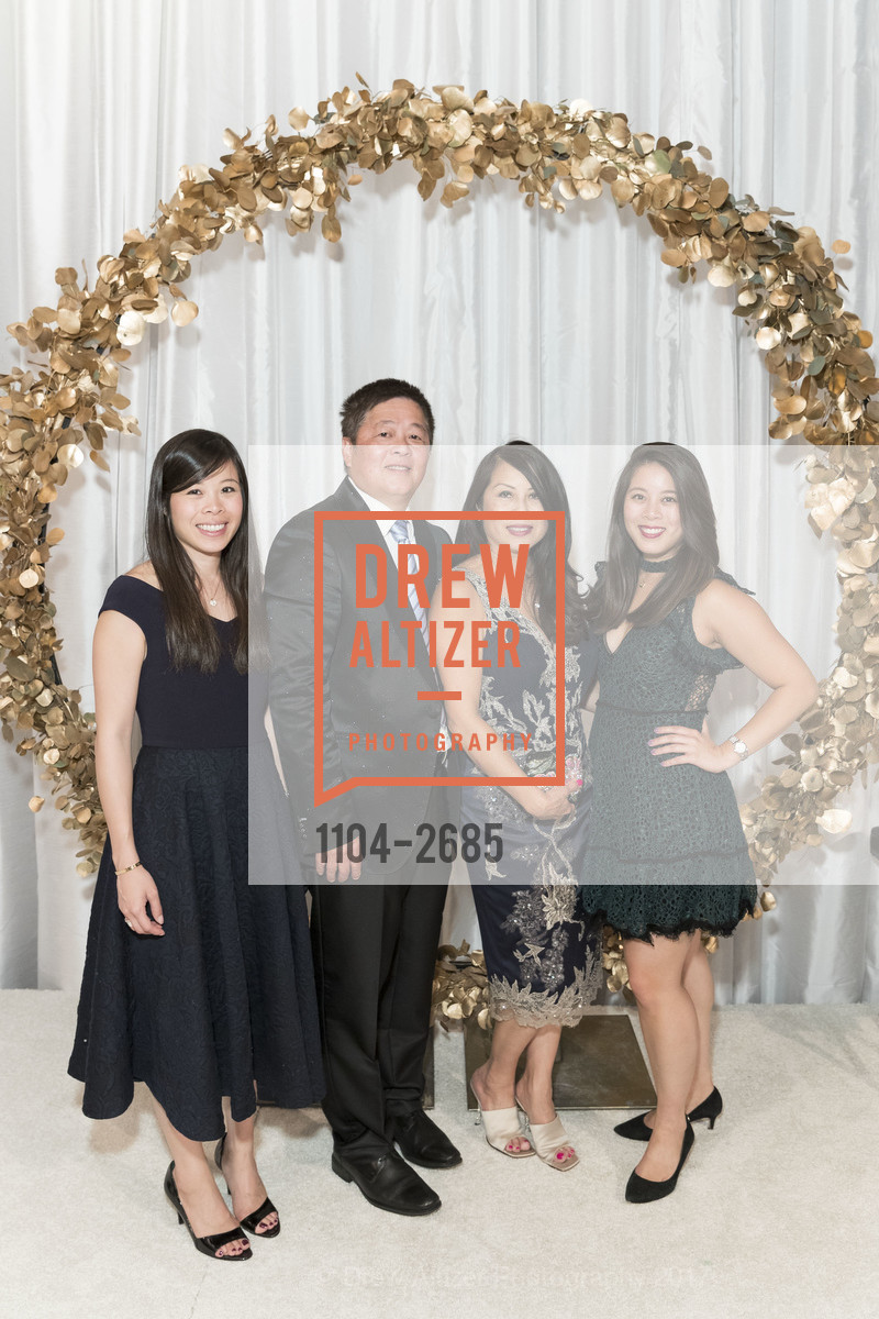 Marissa Seto, David Seto, Sharon Seto, Samantha Seto, 40 years of the NOB HILL GAZETTE, Merchants Exchange Building, Julia Morgan Ballroom. 465 California Street, October 1st, 2017, Photo #1104-2685 Marissa Seto, David Seto, Sharon Seto, Samantha Seto, Photo #1104-2685