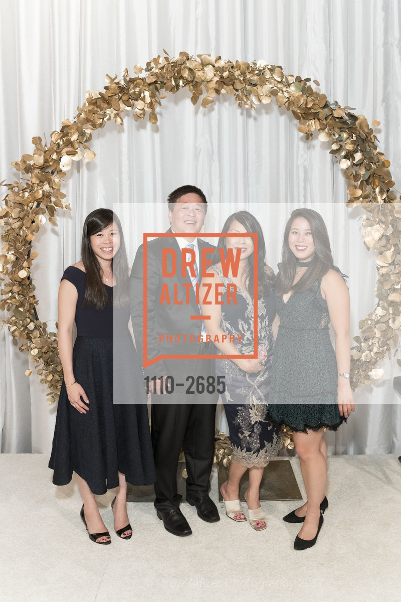 Marissa Seto, David Seto, Sharon Seto, Samantha Seto, 40 years of the NOB HILL GAZETTE, Merchants Exchange Building, Julia Morgan Ballroom. 465 California Street, October 1st, 2017, Photo #1110-2685 Marissa Seto, David Seto, Sharon Seto, Samantha Seto, Photo #1110-2685