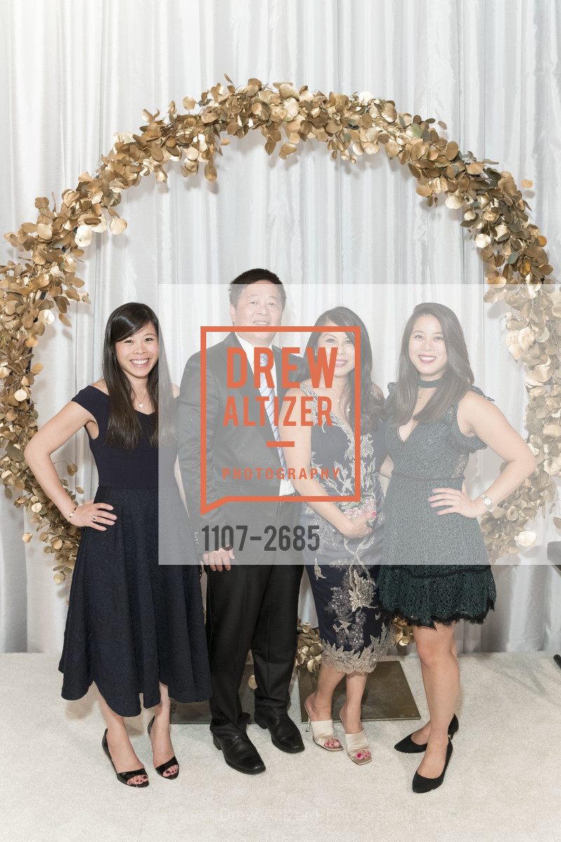 Marissa Seto, David Seto, Sharon Seto, Samantha Seto, 40 years of the NOB HILL GAZETTE, Merchants Exchange Building, Julia Morgan Ballroom. 465 California Street, October 1st, 2017, Photo #1107-2685 Marissa Seto, David Seto, Sharon Seto, Samantha Seto, Photo #1107-2685