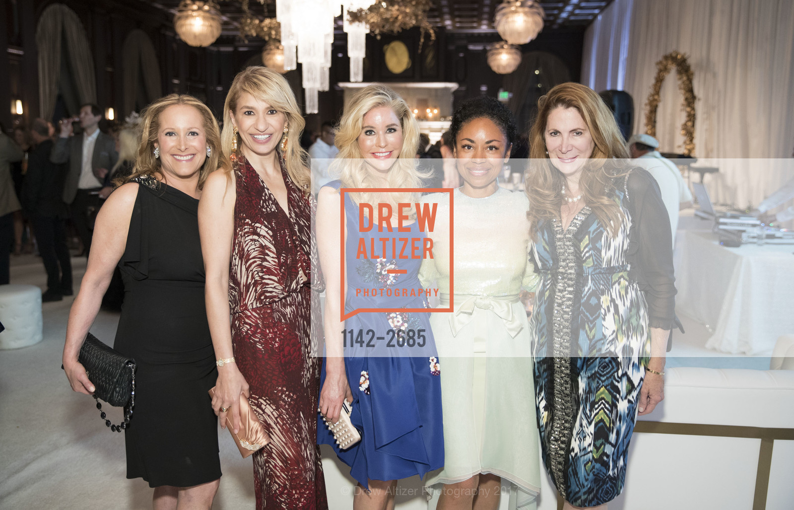 Lorre Erlick, Navid Armstrong, Paula Carano, Tanya Powell, Patricia Ferrin Loucks, 40 years of the NOB HILL GAZETTE, Merchants Exchange Building, Julia Morgan Ballroom. 465 California Street, October 1st, 2017, Photo #1142-2685 Lorre Erlick, Navid Armstrong, Paula Carano, Tanya Powell, Patricia Ferrin Loucks, Photo #1142-2685
