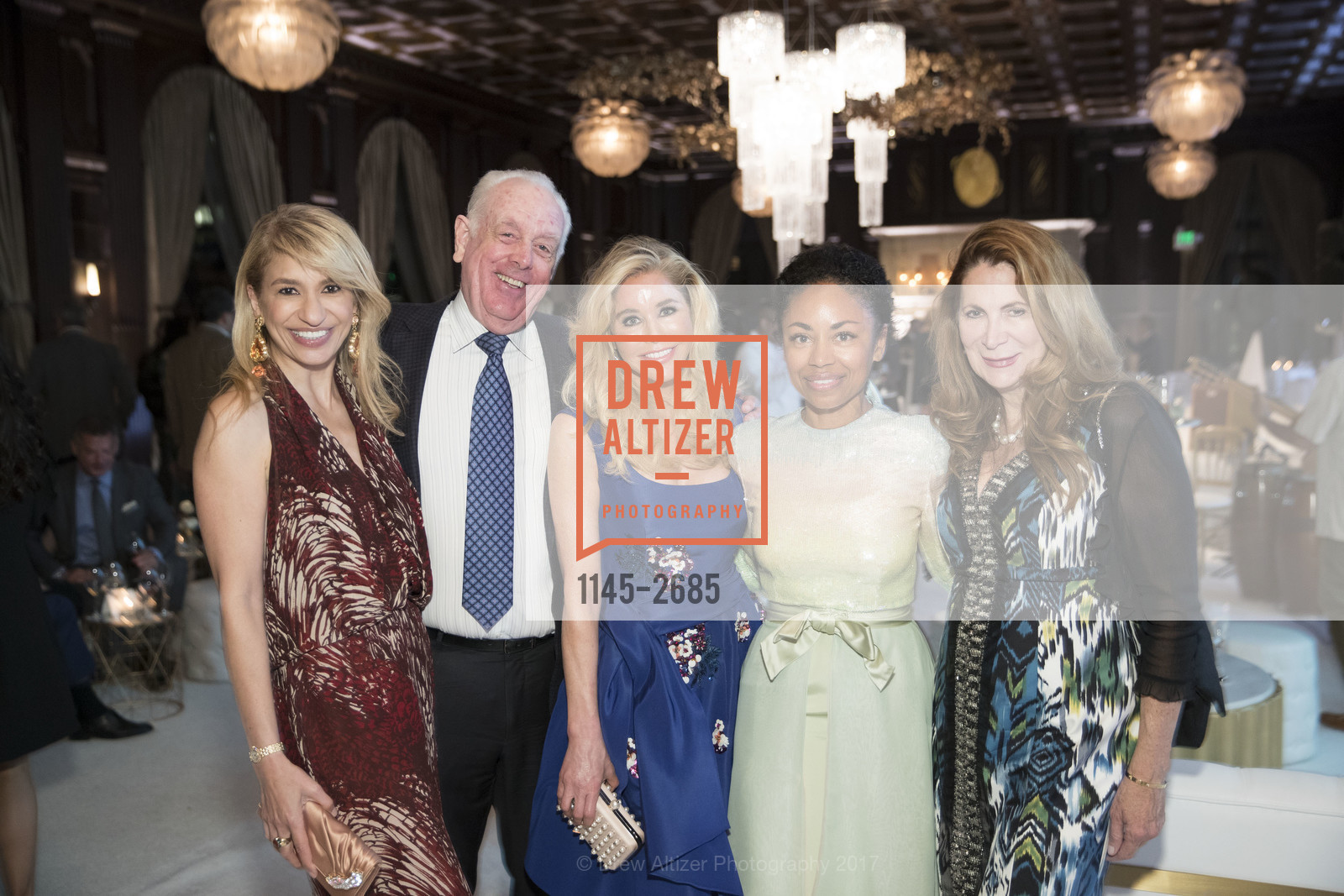 Navid Armstrong, Bill Armstrong, Paula Carano, Tanya Powell, Patricia Ferrin Loucks, 40 years of the NOB HILL GAZETTE, Merchants Exchange Building, Julia Morgan Ballroom. 465 California Street, October 1st, 2017, Photo #1145-2685 Navid Armstrong, Bill Armstrong, Paula Carano, Tanya Powell, Patricia Ferrin Loucks, Photo #1145-2685