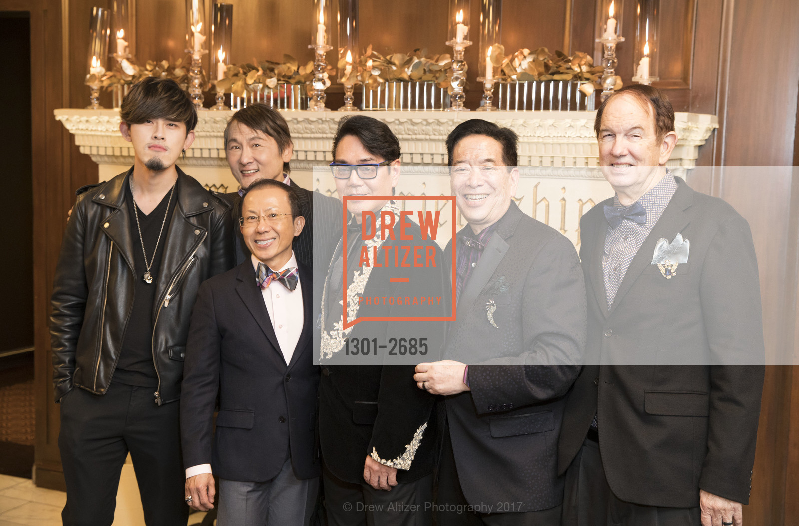 Sean Chen, Anchi Lien, Lawrence Wu, Lawrence Wong, Ken Hamai, Jack Kinion, 40 years of the NOB HILL GAZETTE, Merchants Exchange Building, Julia Morgan Ballroom. 465 California Street, October 1st, 2017, Photo #1301-2685 Sean Chen, Anchi Lien, Lawrence Wu, Lawrence Wong, Ken Hamai, Jack Kinion, Photo #1301-2685