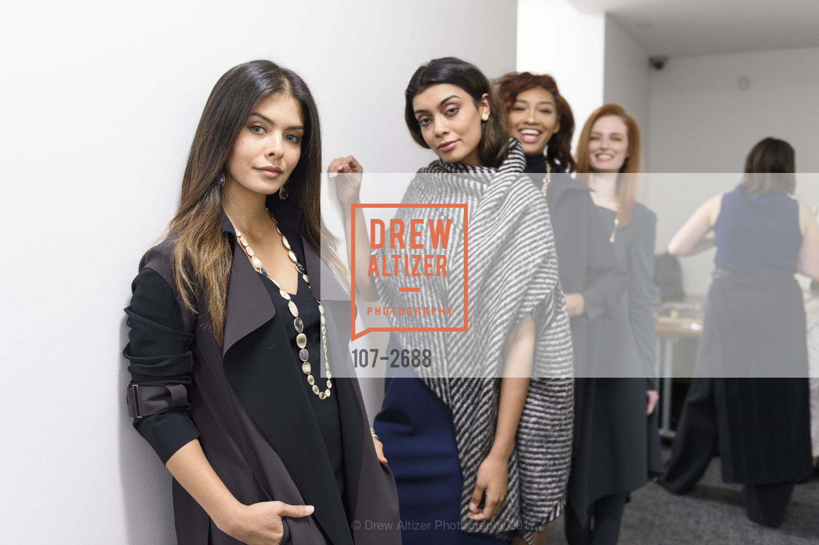 Leah Morris, Ghazal Gill, Imani Watson, Moana Holden, 2057 by Maria Pinto & Marco Bicego Exclusive Fashion Show at Shreve & Co. Event, Shreve & Co. 150 Post St. United States. 150 Post St. United States, October 4th, 2017, Photo #107-2688 Leah Morris, Ghazal Gill, Imani Watson, Moana Holden, Photo #107-2688