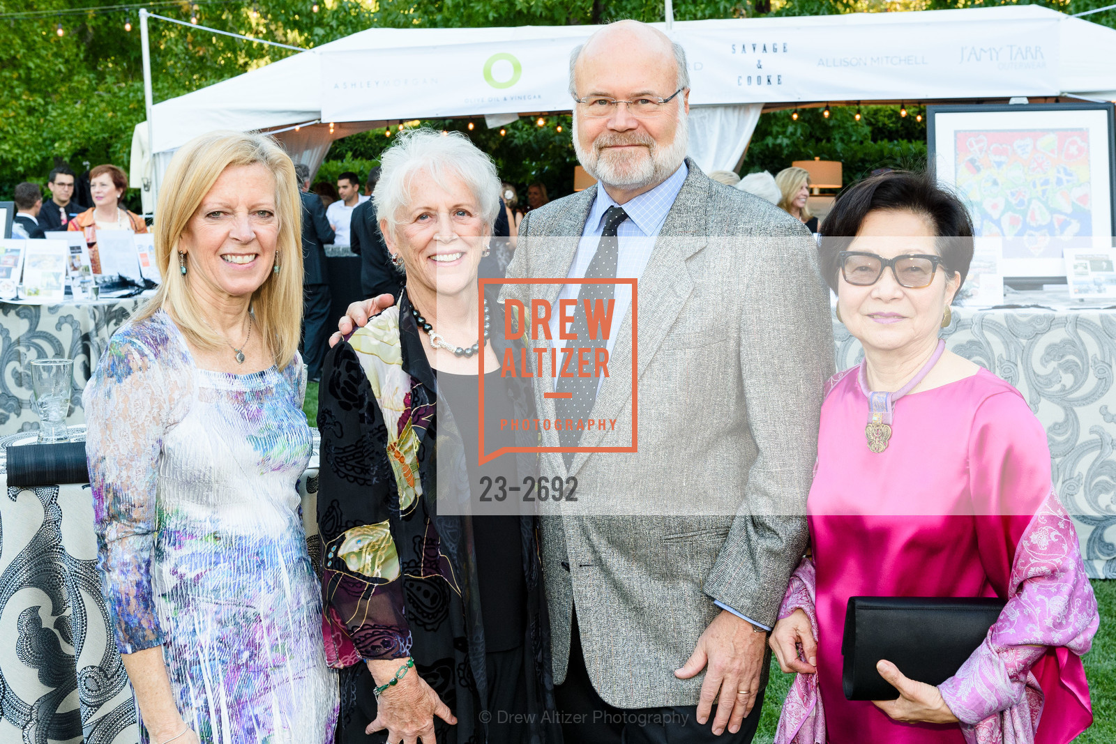 Carol Marty, Joy Phoenix, Jim Phoenix, Dale Satake, 2017 Sunny Hills Gala, Private Residence. San Raphael, Photo #23-2692 Carol Marty, Joy Phoenix, Jim Phoenix, Dale Satake, Photo #23-2692