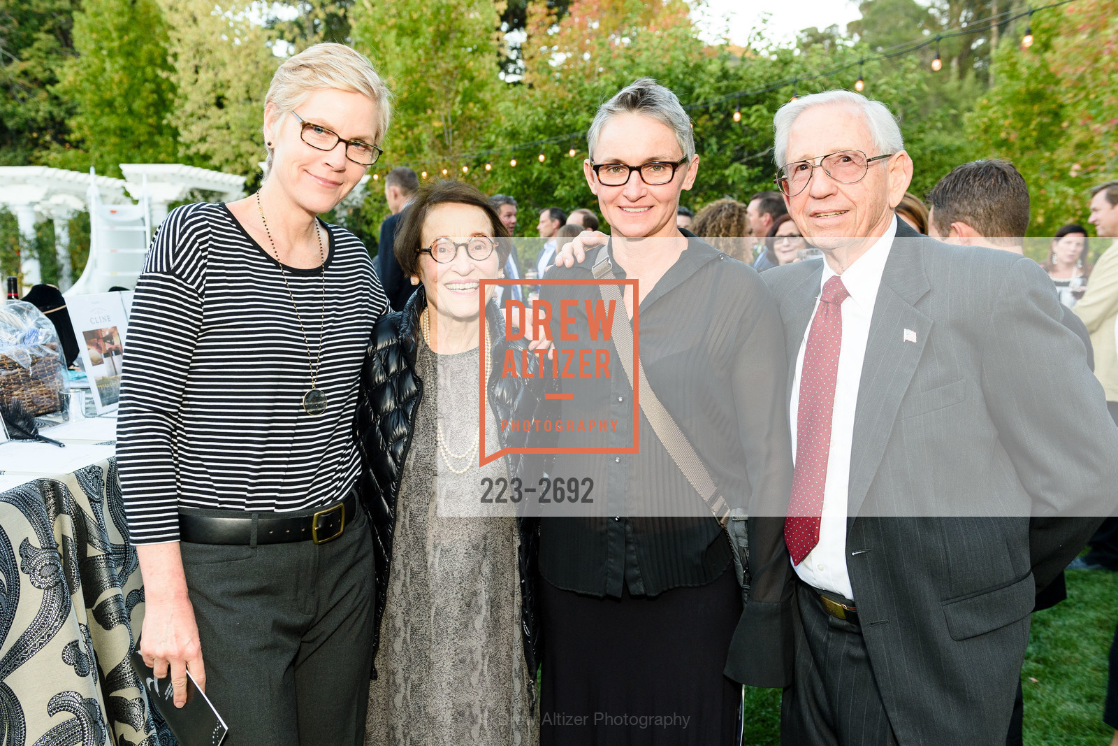 Rebecca Sylla, Ginger Egan, Mary Sylla, Dave Egan, 2017 Sunny Hills Gala, Private Residence. San Raphael, Photo #223-2692 Rebecca Sylla, Ginger Egan, Mary Sylla, Dave Egan, Photo #223-2692