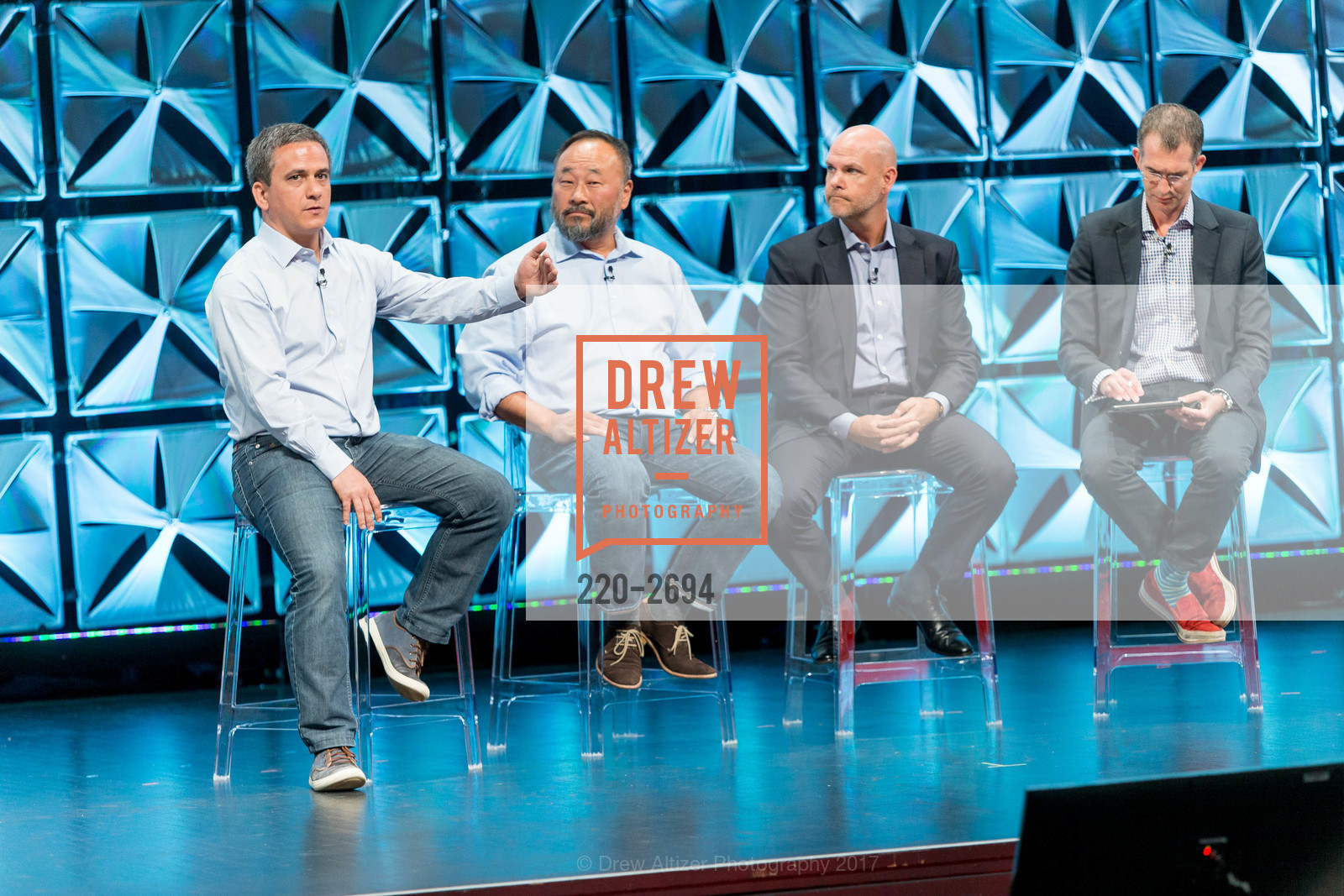 Gaston Perry, Richard Kim, Peter Hovenier, Scott Anderson, BiztechSF 2017, YBCA Theater, October 3rd, 2017, Photo #220-2694 Gaston Perry, Richard Kim, Peter Hovenier, Scott Anderson, Photo #220-2694