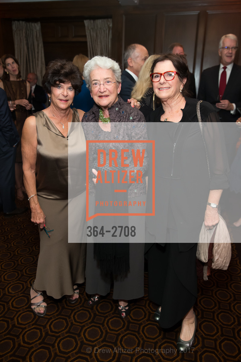 Bernice Greene, Francoise Stone, Leslie Zwillinger, San Francisco Performances 38th Season Gala, Merchants Exchange Building, Julia Morgan Ballroom. 465 California St, San Francisco, CA 94104, October 5th, 2017, Photo #364-2708 Bernice Greene, Francoise Stone, Leslie Zwillinger, Photo #364-2708