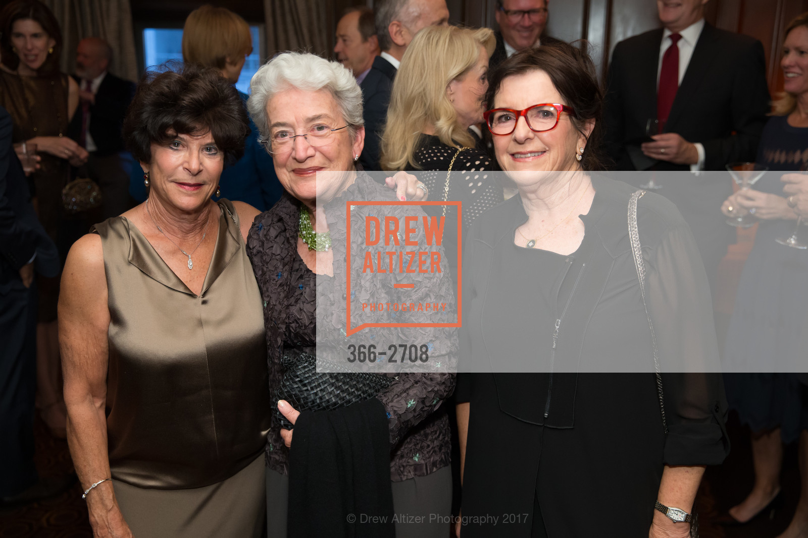 Bernice Greene, Francoise Stone, Leslie Zwillinger, San Francisco Performances 38th Season Gala, Merchants Exchange Building, Julia Morgan Ballroom. 465 California St, San Francisco, CA 94104, October 5th, 2017, Photo #366-2708 Bernice Greene, Francoise Stone, Leslie Zwillinger, Photo #366-2708