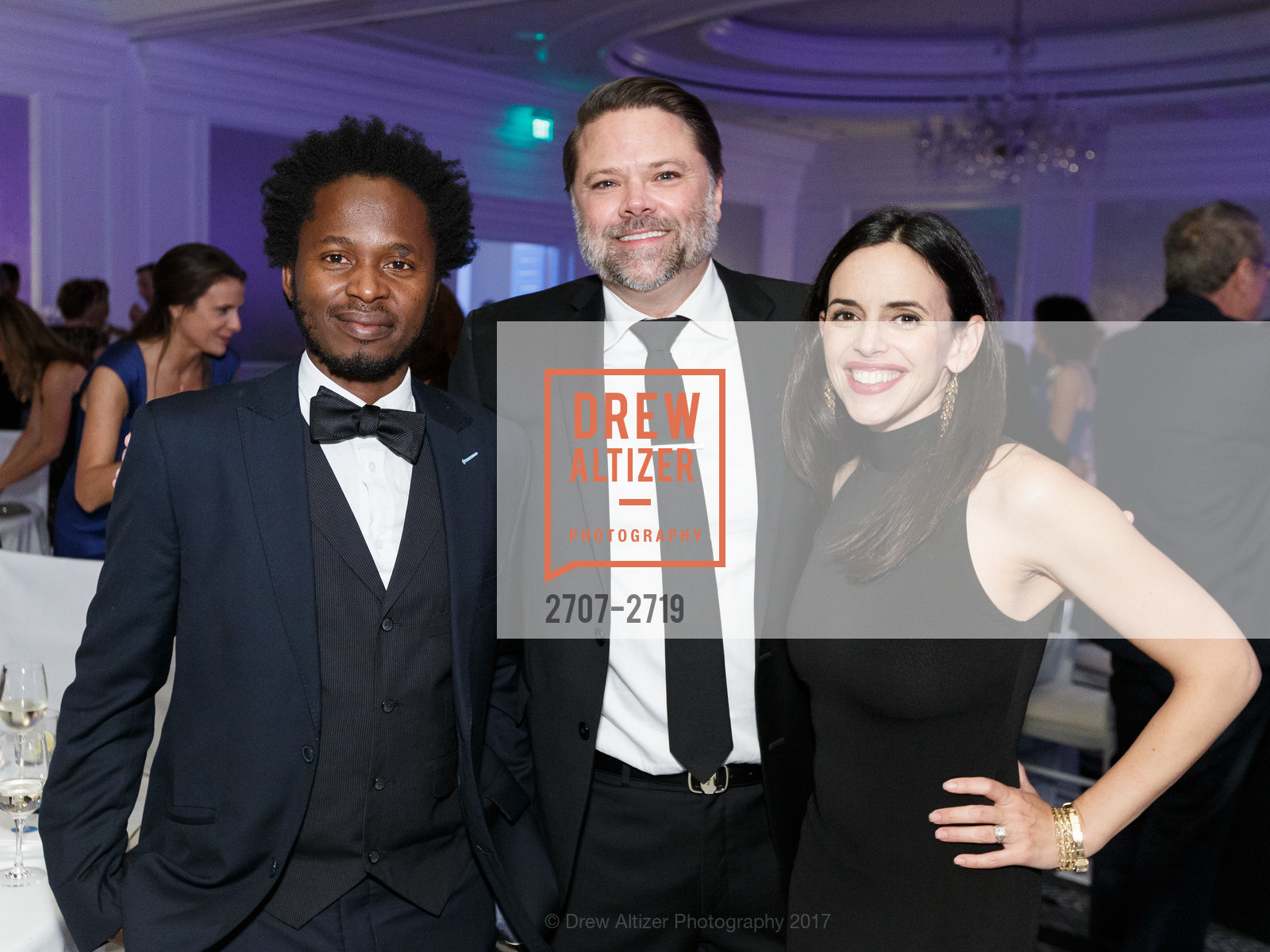 Ishmael Beah, Zach Alinder, Amy Keating, UNICEF Gala San Francisco, Ritz Carlton. 600 Stockton St., San Francisco, October 7th, 2017, Photo #2707-2719 Ishmael Beah, Zach Alinder, Amy Keating, Photo #2707-2719