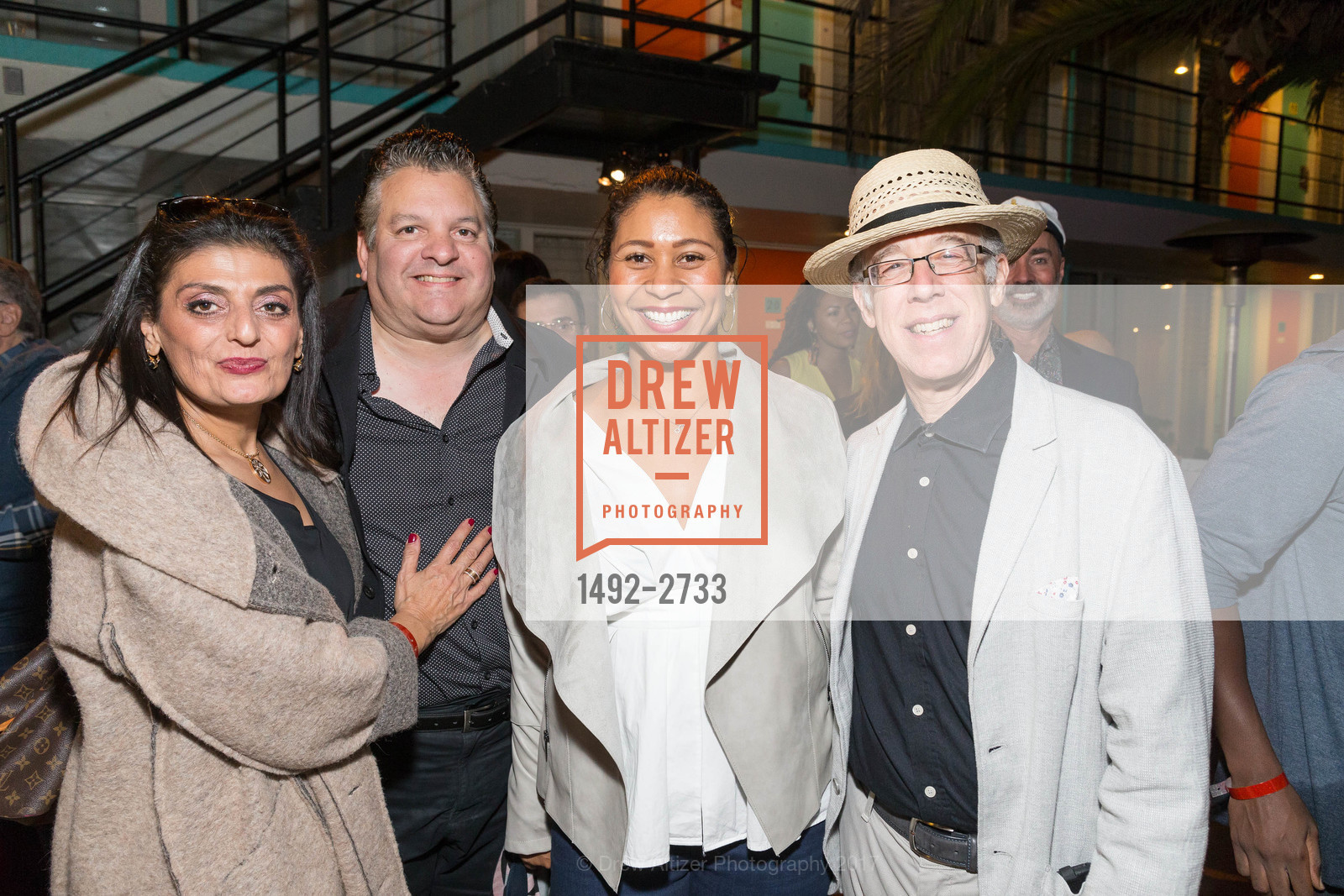 Athena Konstin, John Konstin, London Breed, Don Falk, TNDC's Pool Toss 2017, Phoenix Hotel & Chambers Eat + Drink. 601 Eddy Street San Francisco, California 94109, October 11th, 2017, Photo #1492-2733 Athena Konstin, John Konstin, London Breed, Don Falk, Photo #1492-2733