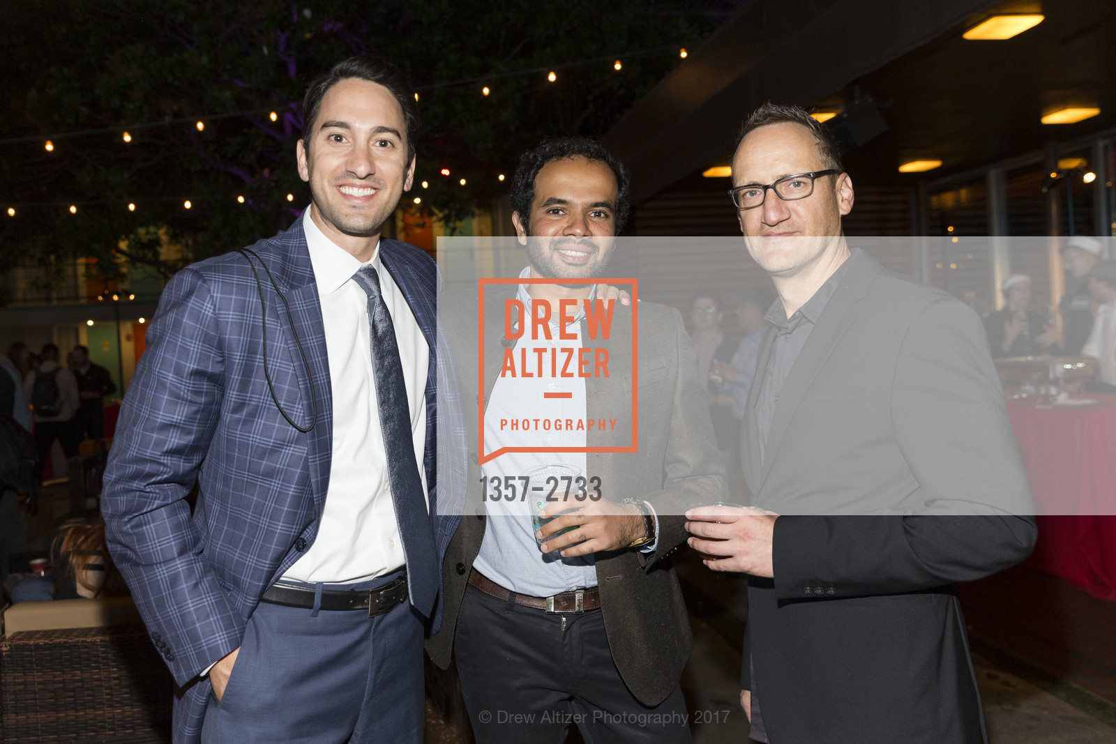 Justin Dove, Abitya Potluri, John Springer, TNDC's Pool Toss 2017, Phoenix Hotel & Chambers Eat + Drink. 601 Eddy Street San Francisco, California 94109, October 11th, 2017, Photo #1357-2733 Justin Dove, Abitya Potluri, John Springer, Photo #1357-2733