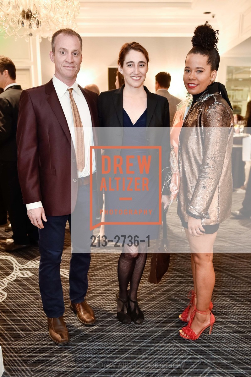 Ethan Close, Sarah McCabe, Ayo Chaney, San Francisco Education Fund Gala 2017, The Ritz. 600 Stockton St. San Francisco, California 94108 United States, Photo #213-2736-1 Ethan Close, Sarah McCabe, Ayo Chaney, Photo #213-2736-1