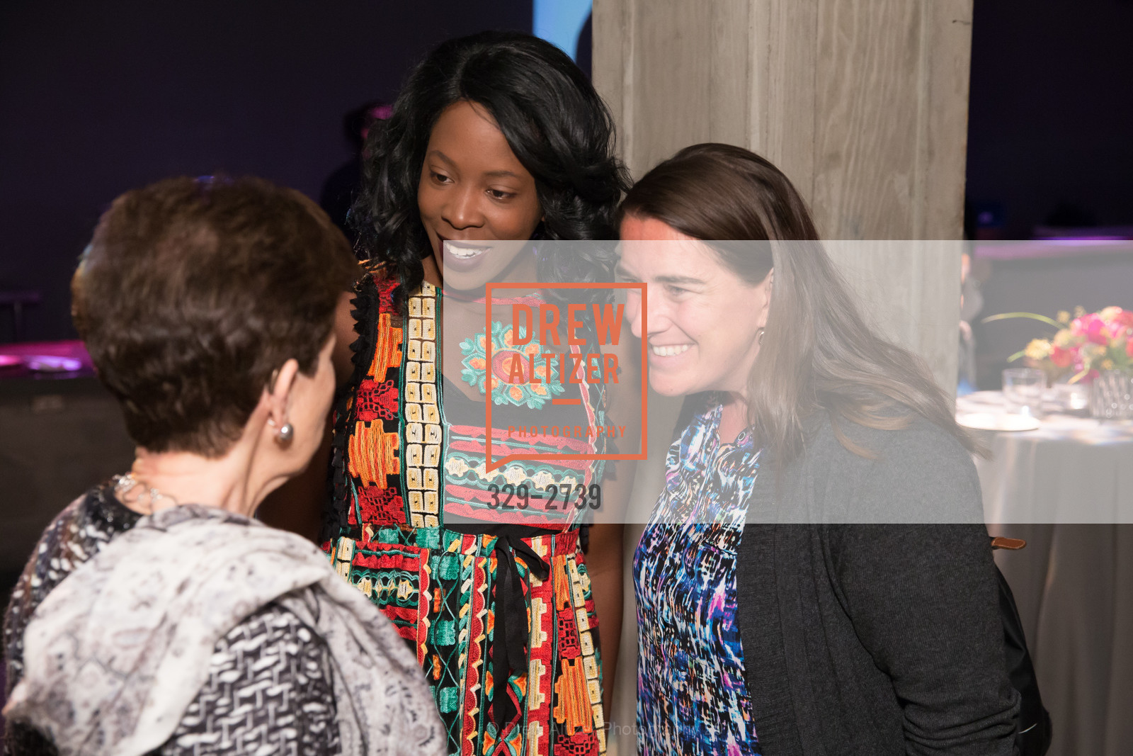 Roselyne Swig, Adejira Bademosi, Caroline Barlerin, Vital Voices Annual Gala Luncheon 2017, The Village. 969 Market St, San Francisco, CA 94103, October 12th, 2017, Photo #329-2739 Roselyne Swig, Adejira Bademosi, Caroline Barlerin, Photo #329-2739