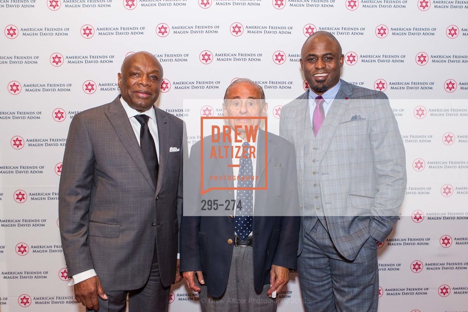 Willie Brown, Maurice Kanbar, Wayne Brady, American Friends of Magen David Adom Inaugural Red Star Gala, Hilton Union Square. 333 O'Farrell St, August 30th, 2015,Drew Altizer, Drew Altizer Photography, full-service agency, private events, San Francisco photographer, photographer california