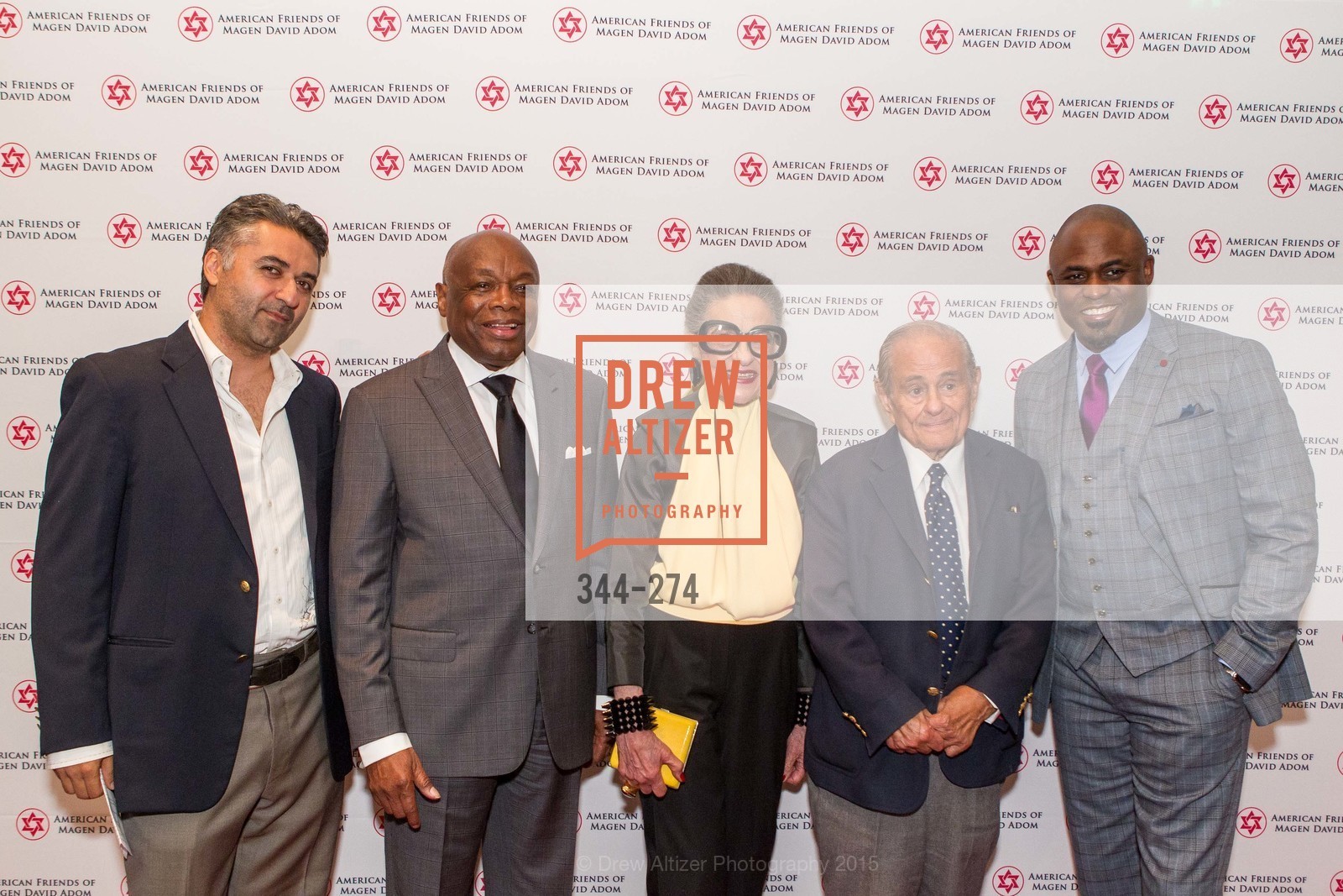 Hooman Khalili, Willie Brown, Joy Venturini Bianchi, Maurice Kanbar, Wayne Brady, American Friends of Magen David Adom Inaugural Red Star Gala, Hilton Union Square. 333 O'Farrell St, August 30th, 2015,Drew Altizer, Drew Altizer Photography, full-service agency, private events, San Francisco photographer, photographer california