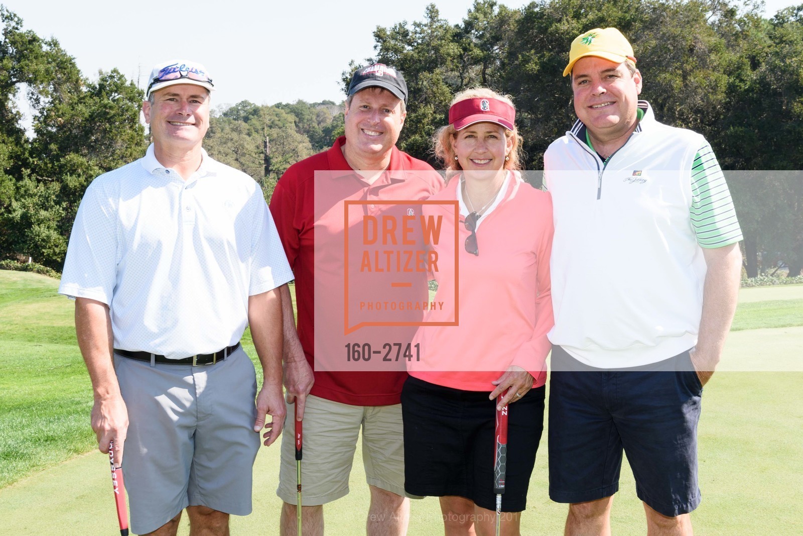 Fred Haberle, JR Moore, Hillary Duffy, Peter Duffy, Stanford Hall of Fame and Football Golf Tournament 2017, Stanford Golf Course. 198 Junipero Serra Blvd Stanford, California 94305, October 12th, 2017, Photo #160-2741 Fred Haberle, JR Moore, Hillary Duffy, Peter Duffy, Photo #160-2741