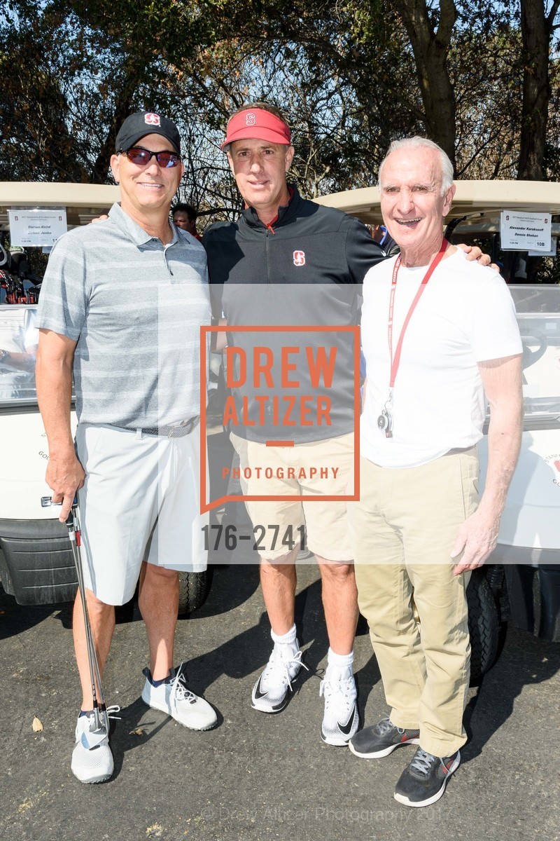 Steve Dils, John Paye, John Paye Sr., Stanford Hall of Fame and Football Golf Tournament 2017, Stanford Golf Course. 198 Junipero Serra Blvd Stanford, California 94305, October 12th, 2017, Photo #176-2741 Steve Dils, John Paye, John Paye Sr., Photo #176-2741