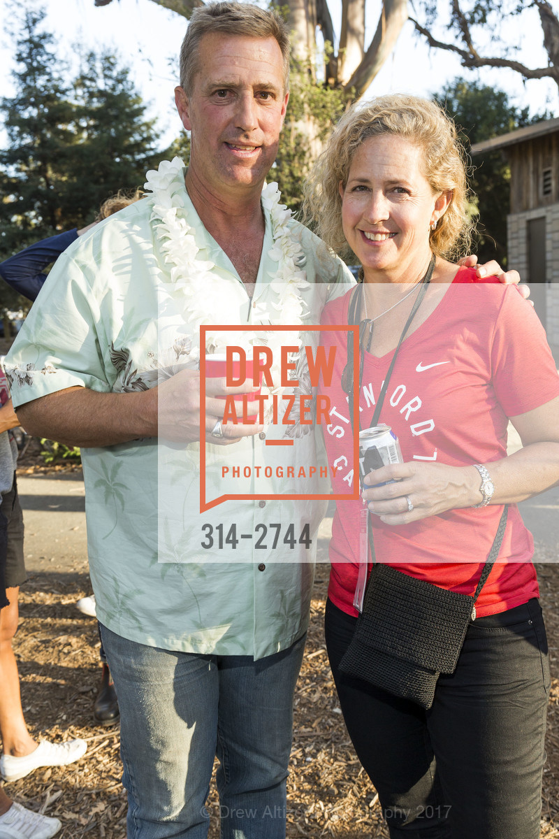 John Paye, Hillary Duffy, Stanford Re-Union Luau Tailgate party 2017, Lausen Picnic Area at Stanford. (SE corner of Lasuen Ave. and Campus Drive), October 14th, 2017, Photo #314-2744 John Paye, Hillary Duffy, Photo #314-2744