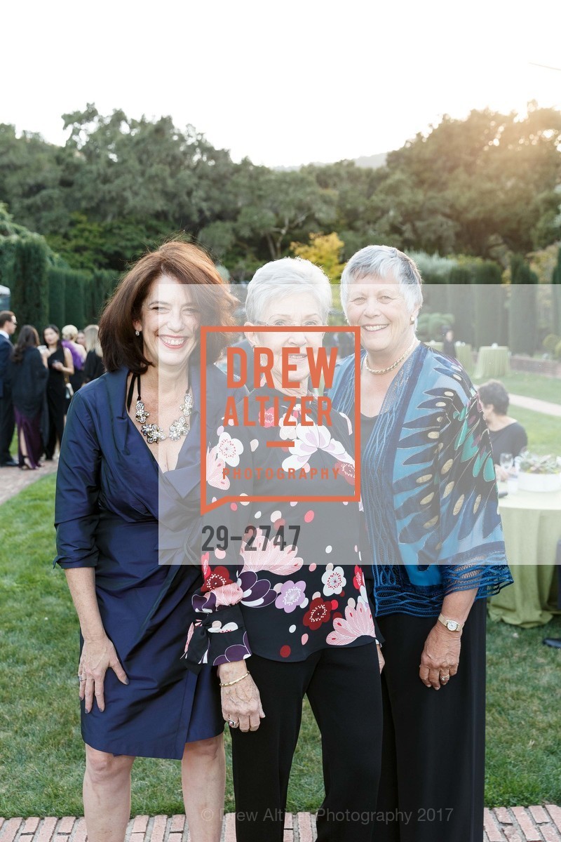 Lynne Esselstein, Connie Sevier, Linda Lanier, CuriOdyssey Gala 2017: NATURE OF PATTERNS, Filioli. 86 Cañada Road, Woodside, CA 94062, October 14th, 2017, Photo #29-2747 Lynne Esselstein, Connie Sevier, Linda Lanier, Photo #29-2747