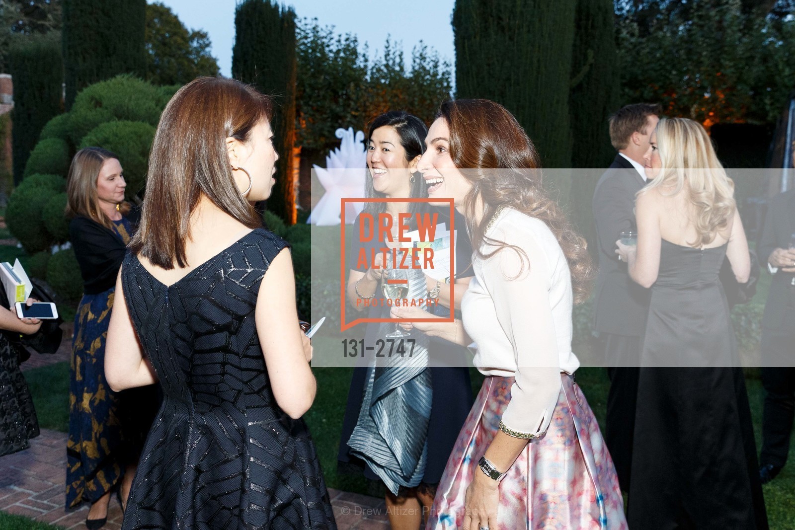 Teri Kil, Maria Kolossi, Agapi Burkard, Meg McLaughlin, CuriOdyssey Gala 2017: NATURE OF PATTERNS, Filioli. 86 Cañada Road, Woodside, CA 94062, October 14th, 2017, Photo #131-2747 Teri Kil, Maria Kolossi, Agapi Burkard, Meg McLaughlin, Photo #131-2747