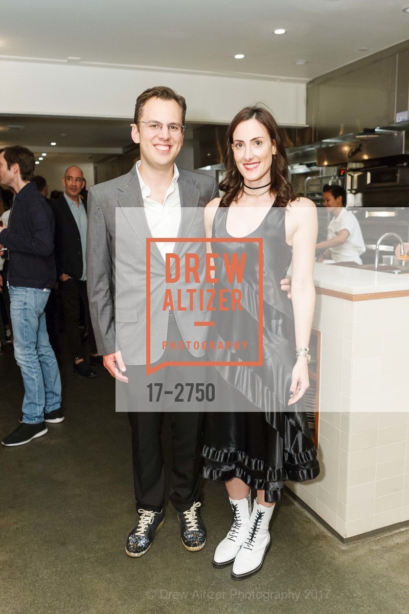 Mike Krieger, Kaitlyn Krieger, CCA Wattis Mechanisms Artist Dinner, Tartine Manufactory. 595 Alabama Street, SF 94110, October 11th, 2017, Photo #17-2750 Mike Krieger, Kaitlyn Krieger, Photo #17-2750