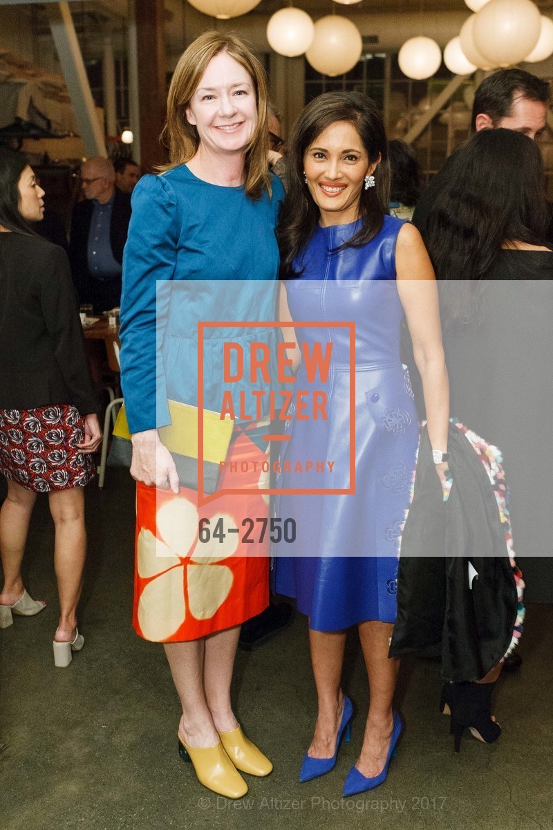Katie Paige, Komal Shah, CCA Wattis Mechanisms Artist Dinner, Tartine Manufactory. 595 Alabama Street, SF 94110, October 11th, 2017, Photo #64-2750 Katie Paige, Komal Shah, Photo #64-2750