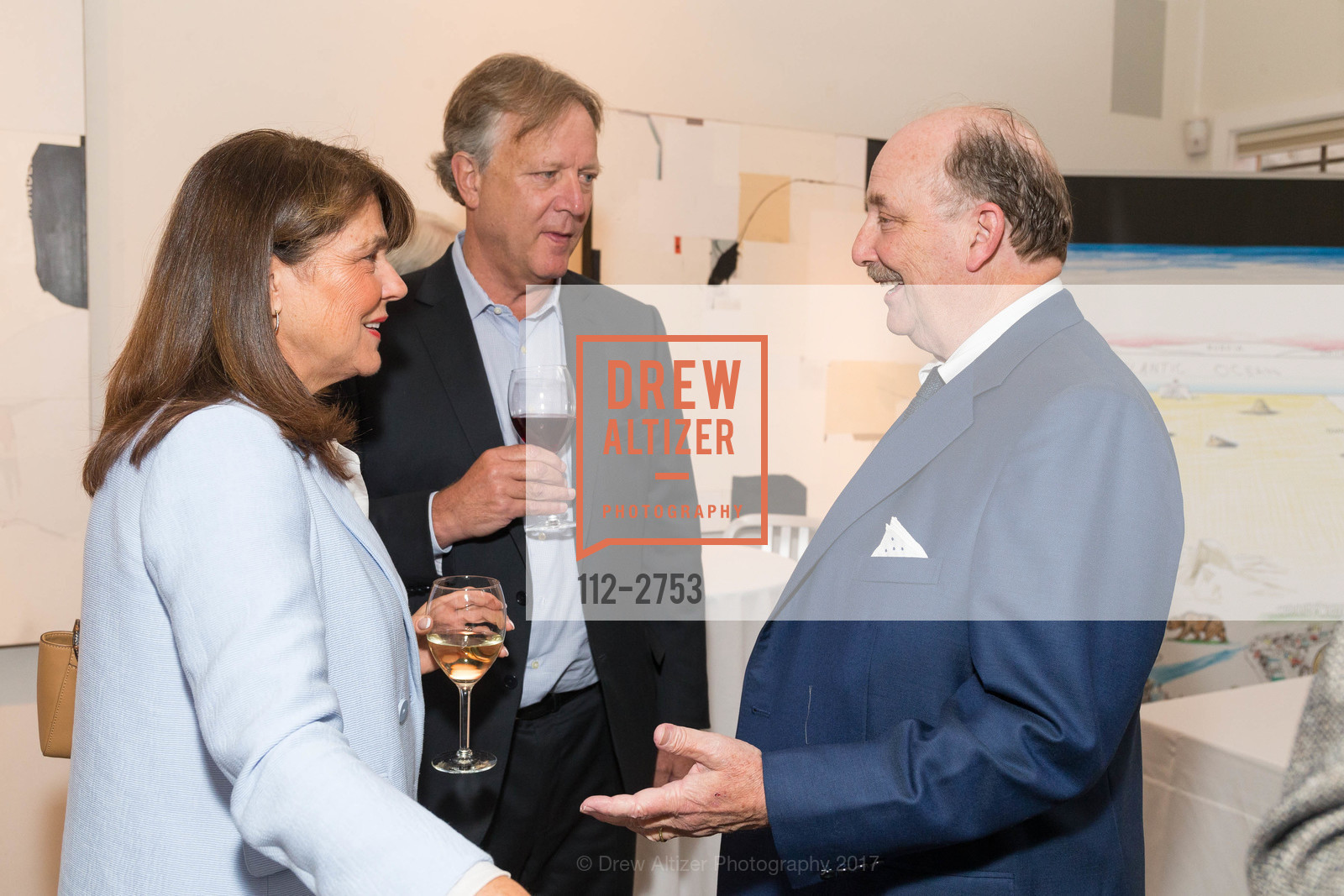 Liz Vaughan, Greg Vaughan, Willliam Hearst Sr., Will Hearst's ALTA MAGAZINE Launch Party, Foreign Cinema, The Gallery Room. 2534 Mission Street, October 12th, 2017, Photo #112-2753 Liz Vaughan, Greg Vaughan, Willliam Hearst Sr., Photo #112-2753