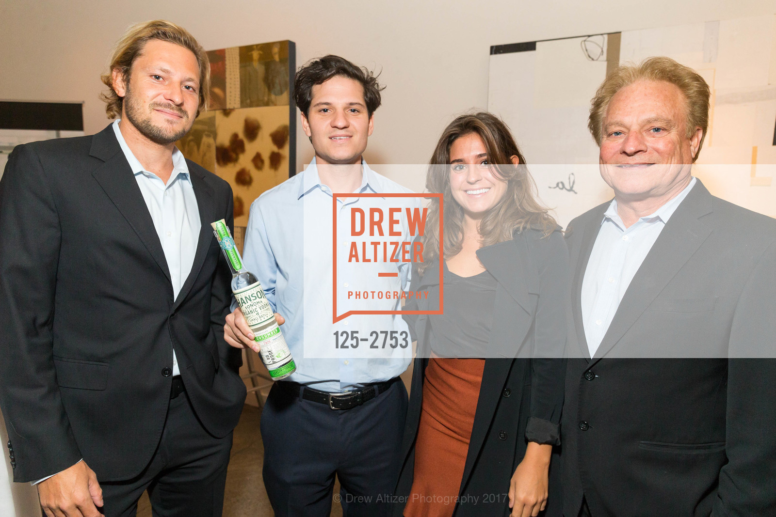 Brandon Hanson, Chris Hanson, Alana Hanson, Scott Hanson, Will Hearst's ALTA MAGAZINE Launch Party, Foreign Cinema, The Gallery Room. 2534 Mission Street, October 12th, 2017, Photo #125-2753 Brandon Hanson, Chris Hanson, Alana Hanson, Scott Hanson, Photo #125-2753