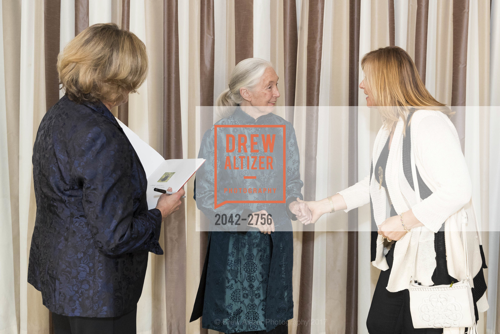 Karen Kohlberg, Jane Goodall, Diana Kutlow, Gombe 2020: Tomorrow & Beyond, The Fairmont Hotel. 950 Mason Street, October 12th, 2017, Photo #2042-2756 Karen Kohlberg, Jane Goodall, Diana Kutlow, Photo #2042-2756