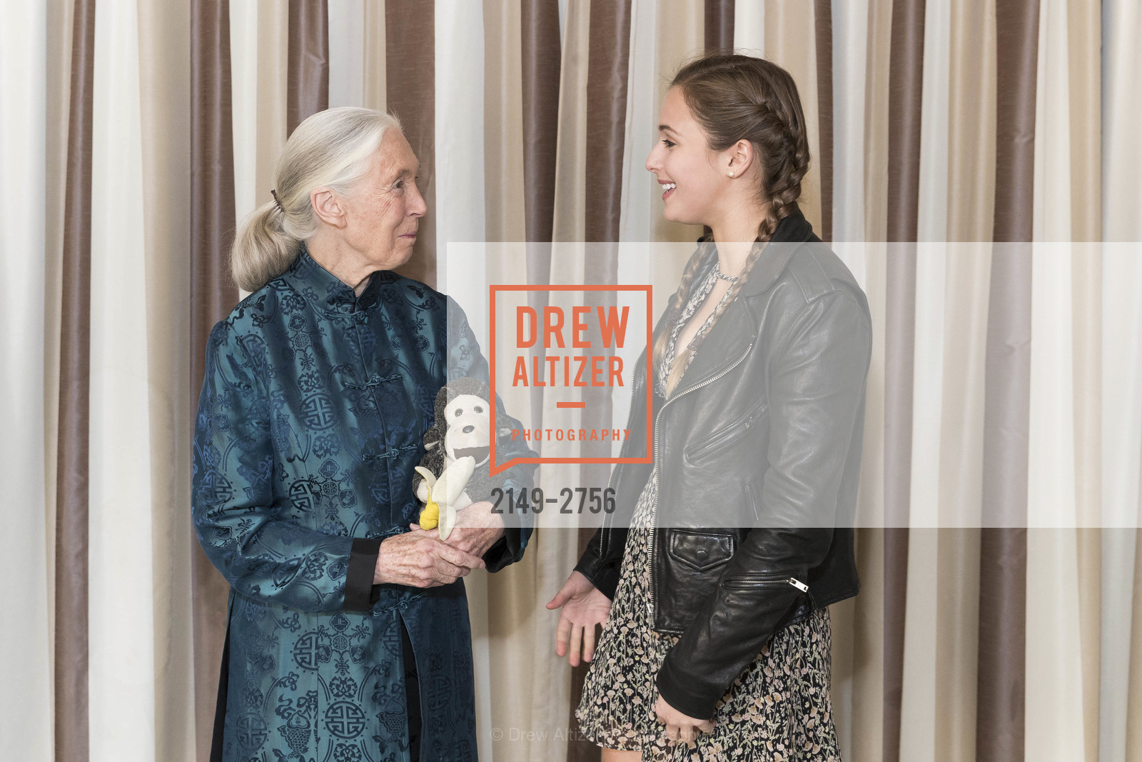 Jane Goodall, Lianna Nixon, Gombe 2020: Tomorrow & Beyond, The Fairmont Hotel. 950 Mason Street, October 12th, 2017, Photo #2149-2756 Jane Goodall, Lianna Nixon, Photo #2149-2756
