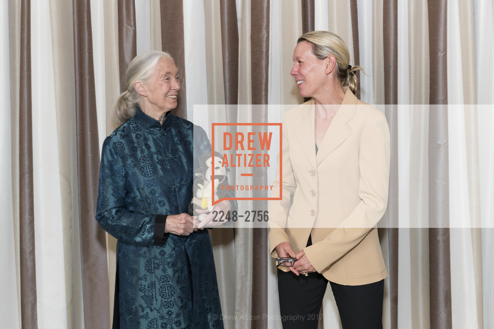 Jane Goodall, Susie Moloney, Gombe 2020: Tomorrow & Beyond, The Fairmont Hotel. 950 Mason Street, October 12th, 2017, Photo #2248-2756 Jane Goodall, Susie Moloney, Photo #2248-2756