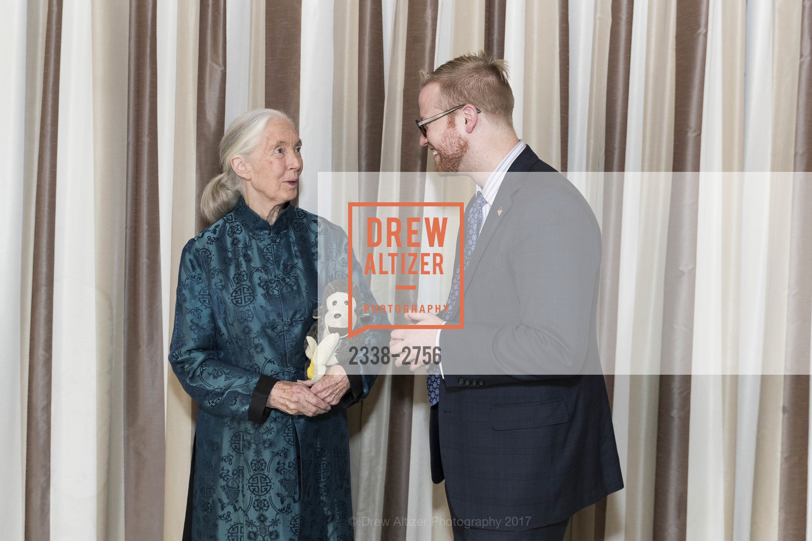 Jane Goodall, Drew Brownson, Gombe 2020: Tomorrow & Beyond, The Fairmont Hotel. 950 Mason Street, October 12th, 2017, Photo #2338-2756 Jane Goodall, Drew Brownson, Photo #2338-2756