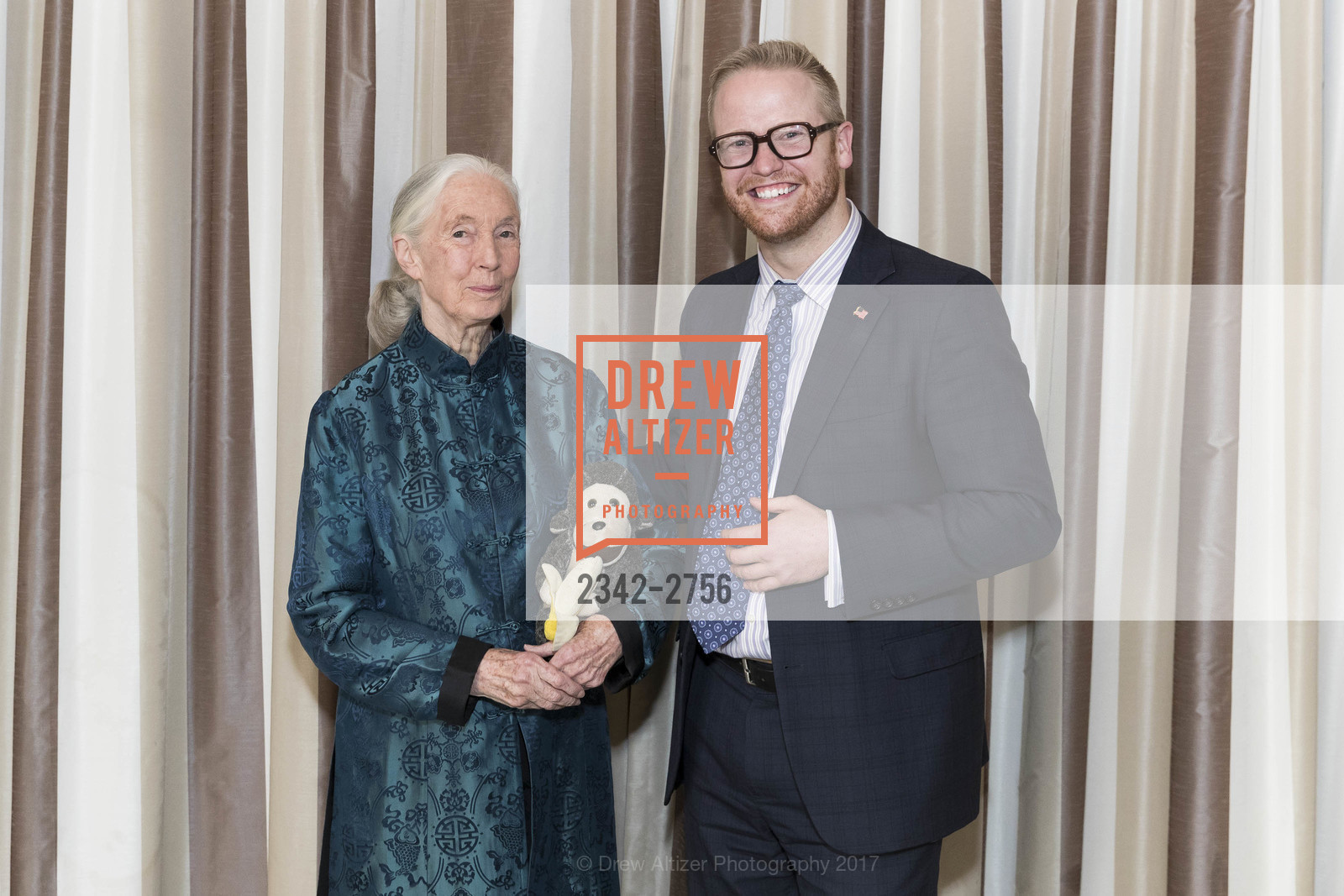 Jane Goodall, Drew Brownson, Gombe 2020: Tomorrow & Beyond, The Fairmont Hotel. 950 Mason Street, October 12th, 2017, Photo #2342-2756 Jane Goodall, Drew Brownson, Photo #2342-2756