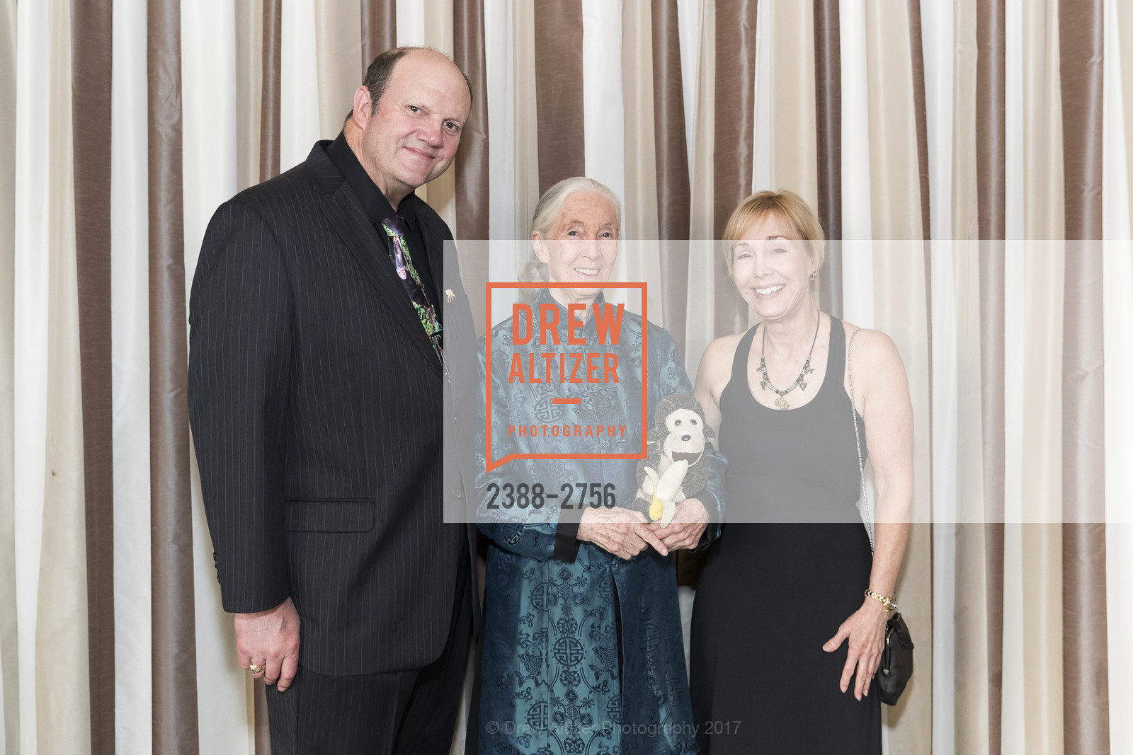 Mark Crowe, Jane Goodall, Becci Crowe, Gombe 2020: Tomorrow & Beyond, The Fairmont Hotel. 950 Mason Street, October 12th, 2017, Photo #2388-2756 Mark Crowe, Jane Goodall, Becci Crowe, Photo #2388-2756