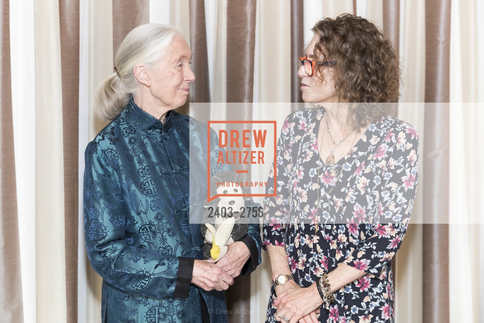Jane Goodall, Sudie Rakusin, Gombe 2020: Tomorrow & Beyond, The Fairmont Hotel. 950 Mason Street, October 12th, 2017, Photo #2403-2756 Jane Goodall, Sudie Rakusin, Photo #2403-2756