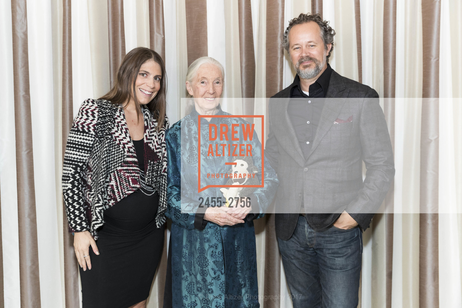 Daniela Tempesta, Jane Goodall, Jeff Wycoff, Gombe 2020: Tomorrow & Beyond, The Fairmont Hotel. 950 Mason Street, October 12th, 2017, Photo #2455-2756 Daniela Tempesta, Jane Goodall, Jeff Wycoff, Photo #2455-2756