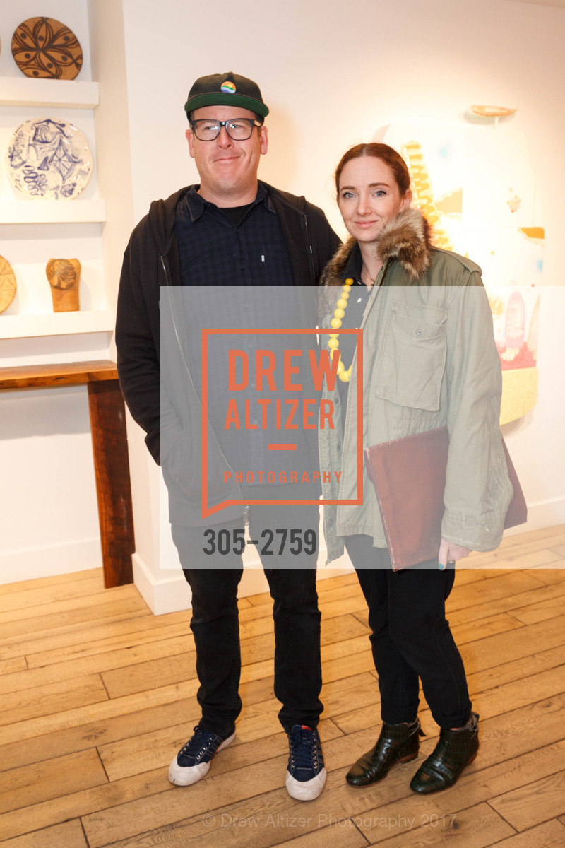 Ferris Elock, Kelly Tunstall, Chandran Gallery hosts Thomas Campbell Art Opening, Chandran Gallery. 459 geary St San Francisco, October 19th, 2017, Photo #305-2759 Ferris Elock, Kelly Tunstall, Photo #305-2759