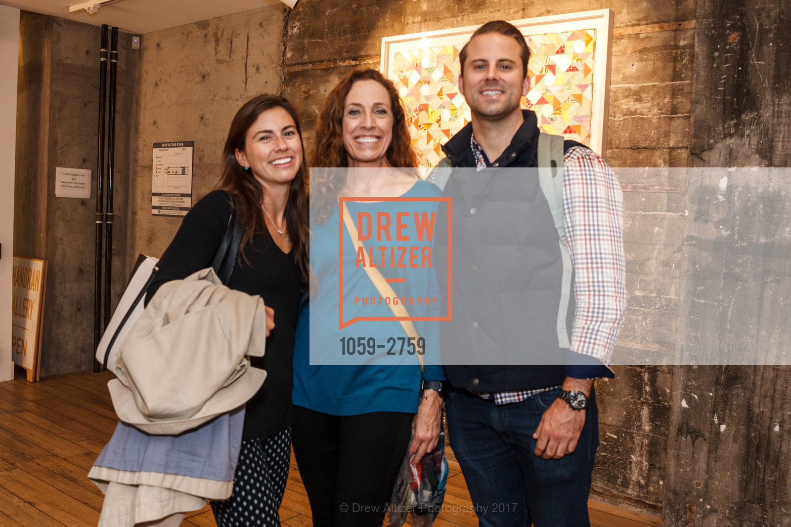 Nicole Tobia, Erin Campbell, Trevor Shubert, Chandran Gallery hosts Thomas Campbell Art Opening, Chandran Gallery. 459 geary St San Francisco, October 19th, 2017, Photo #1059-2759 Nicole Tobia, Erin Campbell, Trevor Shubert, Photo #1059-2759