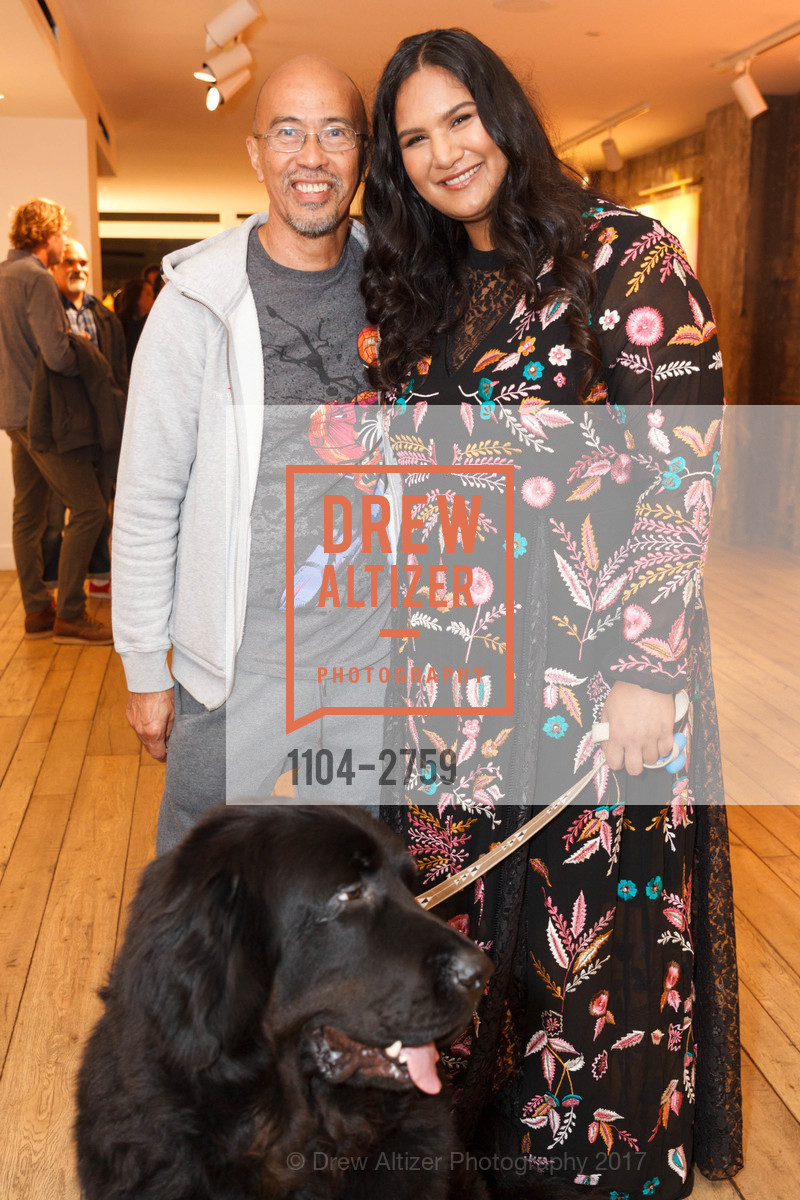Aldo Abella, Ashley Chandran, Chandran Gallery hosts Thomas Campbell Art Opening, Chandran Gallery. 459 geary St San Francisco, October 19th, 2017, Photo #1104-2759 Aldo Abella, Ashley Chandran, Photo #1104-2759
