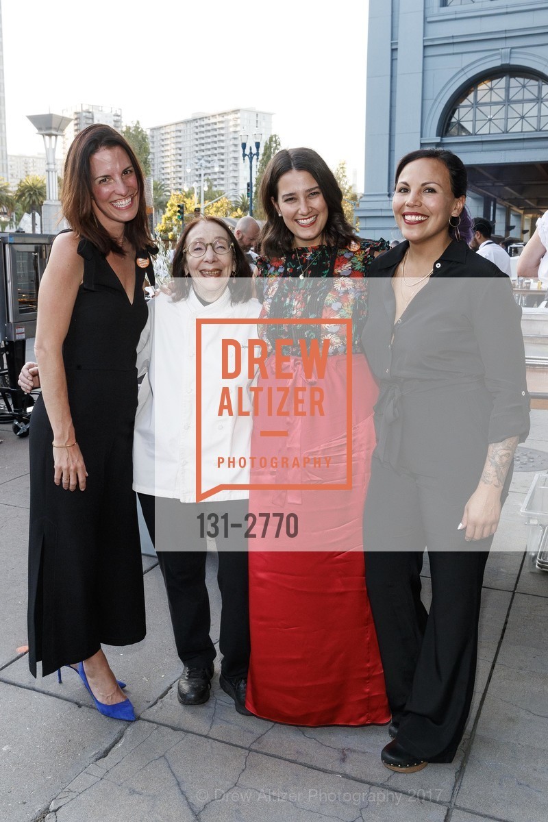 Amanda Botelho, Joyce Goldstein, Alex Loscher, Liz Subauste, CUESA's Sunday Supper: A Farm to City Feast, Ferry Building. 1 Ferry Building, San Francisco, 94111, October 15th, 2017, Photo #131-2770 Amanda Botelho, Joyce Goldstein, Alex Loscher, Liz Subauste, Photo #131-2770