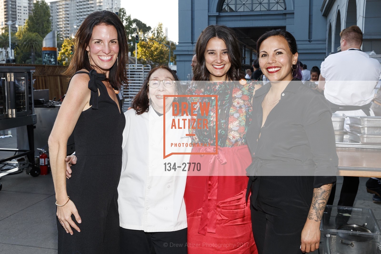 Amanda Botelho, Joyce Goldstein, Alex Loscher, Liz Subauste, CUESA's Sunday Supper: A Farm to City Feast, Ferry Building. 1 Ferry Building, San Francisco, 94111, October 15th, 2017, Photo #134-2770 Amanda Botelho, Joyce Goldstein, Alex Loscher, Liz Subauste, Photo #134-2770