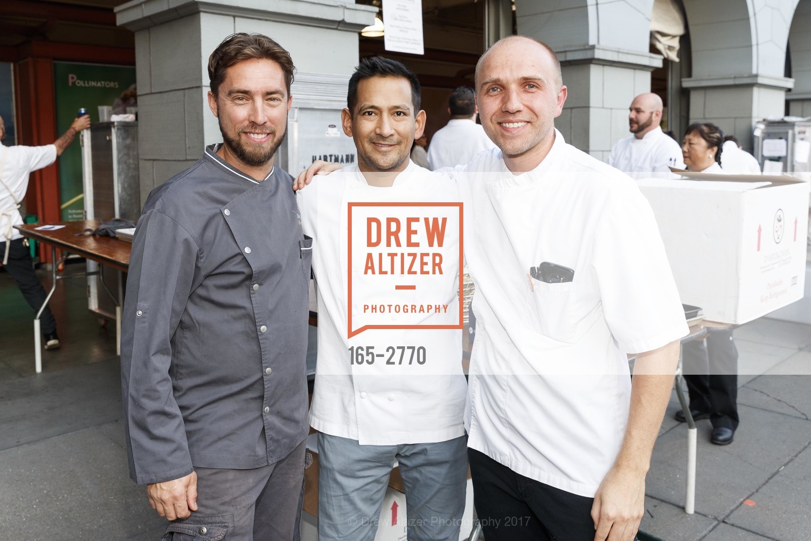 Greg Englehart, Raj Dixit, John Cahill, CUESA's Sunday Supper: A Farm to City Feast, Ferry Building. 1 Ferry Building, San Francisco, 94111, October 15th, 2017, Photo #165-2770 Greg Englehart, Raj Dixit, John Cahill, Photo #165-2770