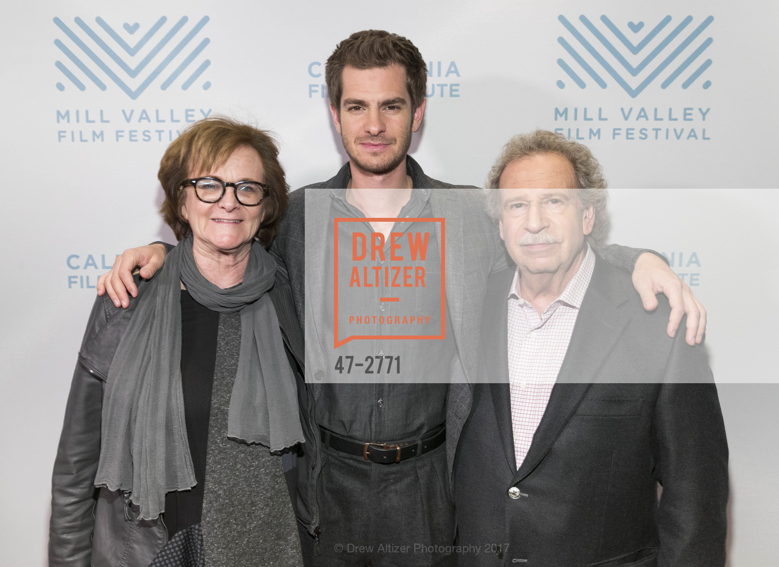 Zoe Elton, Andrew Garfield, Mark Fishkin, Mill Valley Film Festival 2017 Red Carpet Arrivals for BREATHE, Smith Rafael Film Center. 1118 4th Street, October 14th, 2017, Photo #47-2771 Zoe Elton, Andrew Garfield, Mark Fishkin, Photo #47-2771