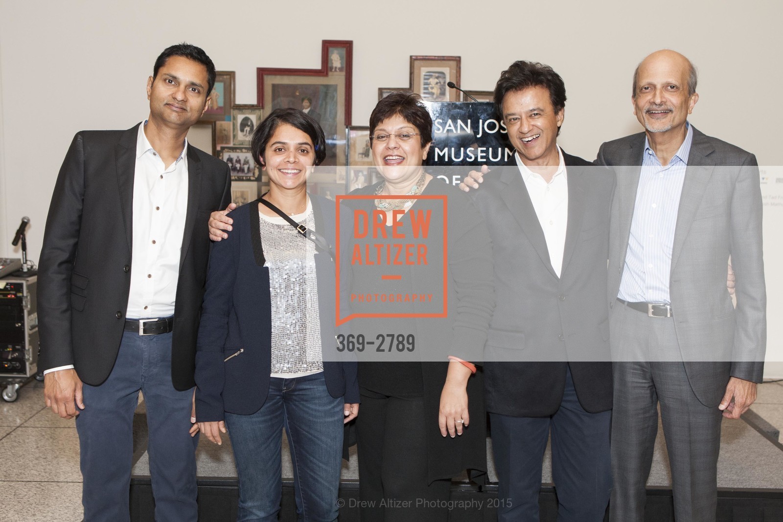 Anand Rajaraman, Kaushie Adiseshan, Dipti Mathur, Rakesh Mathur, MR Rangaswami, SAN JOSE MUSEUM OF ART'S Postdate Preview for Photography and Inherited History of India, San Jose Museum of Art. 110 S Market St, San Jose, CA 95113, February 6th, 2015, Photo #369-2789 Anand Rajaraman, Kaushie Adiseshan, Dipti Mathur, Rakesh Mathur, MR Rangaswami, Photo #369-2789