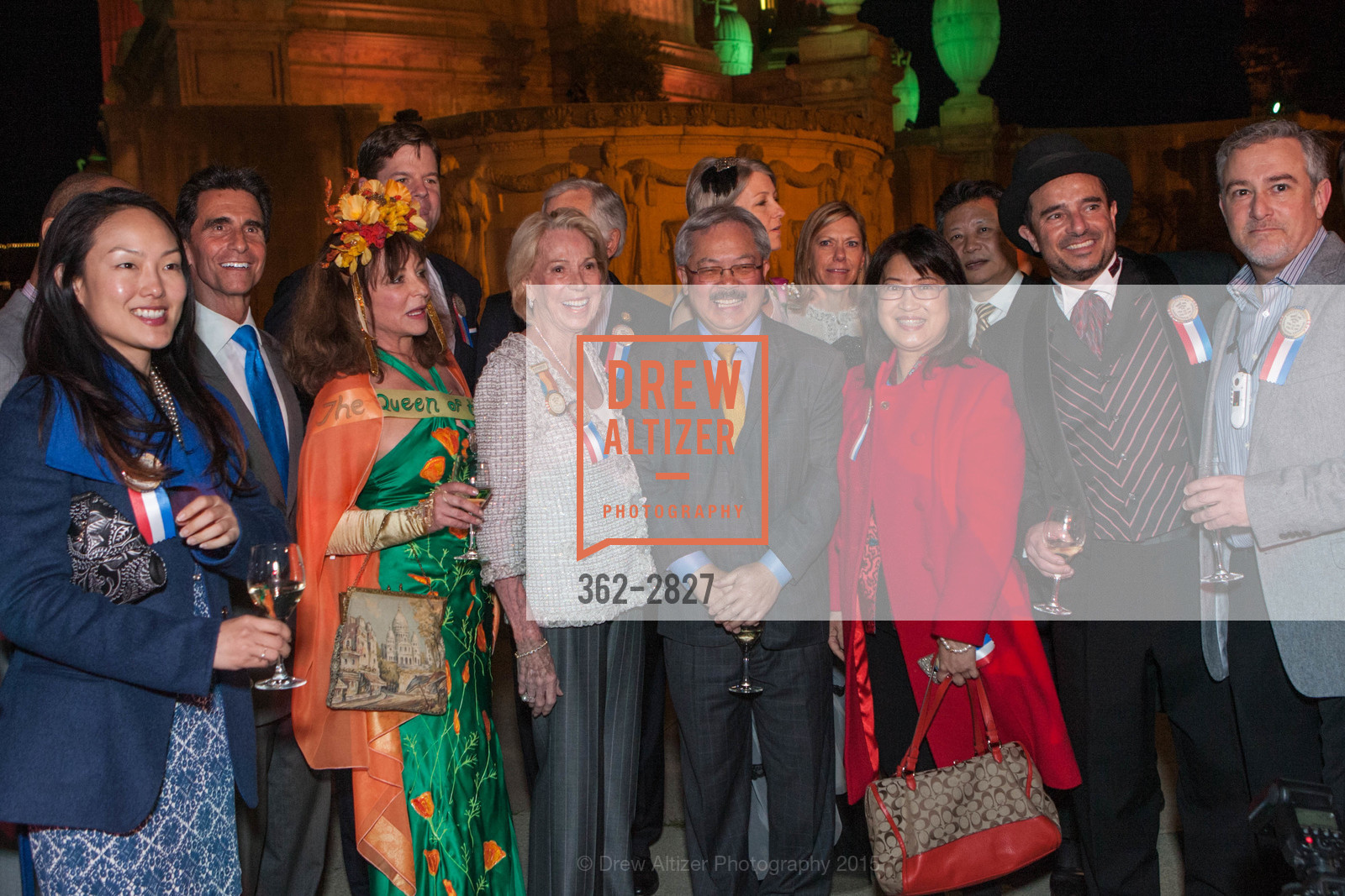 Jane Kim, Senator Mark Leno, Donna Huggins, Charlotte Shultz, Ed Lee, Anita Lee, Phil Ginsburg, Van Shine, 1915 Panama Pacific International Exposition Centennial Celebration Opening Party, US, February 21st, 2015, Photo #362-2827 Jane Kim, Senator Mark Leno, Donna Huggins, Charlotte Shultz, Ed Lee, Anita Lee, Phil Ginsburg, Van Shine, Photo #362-2827