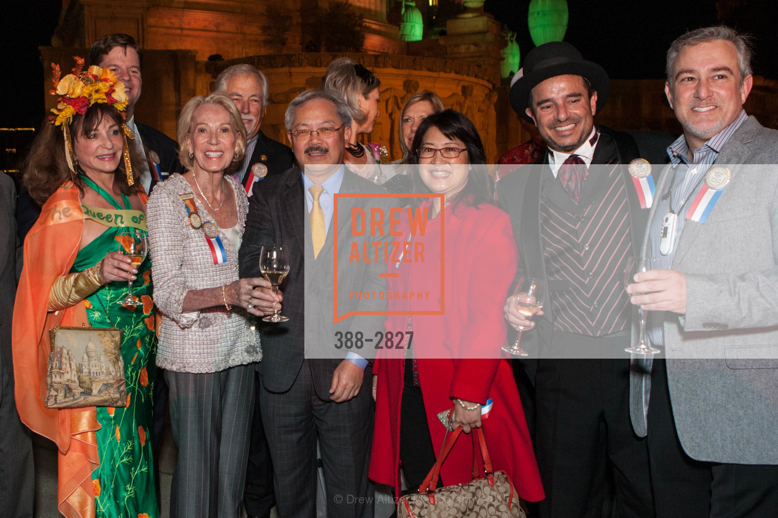 Donna Huggins, Mark Farrell, Charlotte Shultz, Mark Buell, Ed Lee, Anthea Hartig, Anita Lee, Phil Ginsburg, Van Shine, 1915 Panama Pacific International Exposition Centennial Celebration Opening Party, US, February 21st, 2015, Photo #388-2827 Donna Huggins, Mark Farrell, Charlotte Shultz, Mark Buell, Ed Lee, Anthea Hartig, Anita Lee, Phil Ginsburg, Van Shine, Photo #388-2827