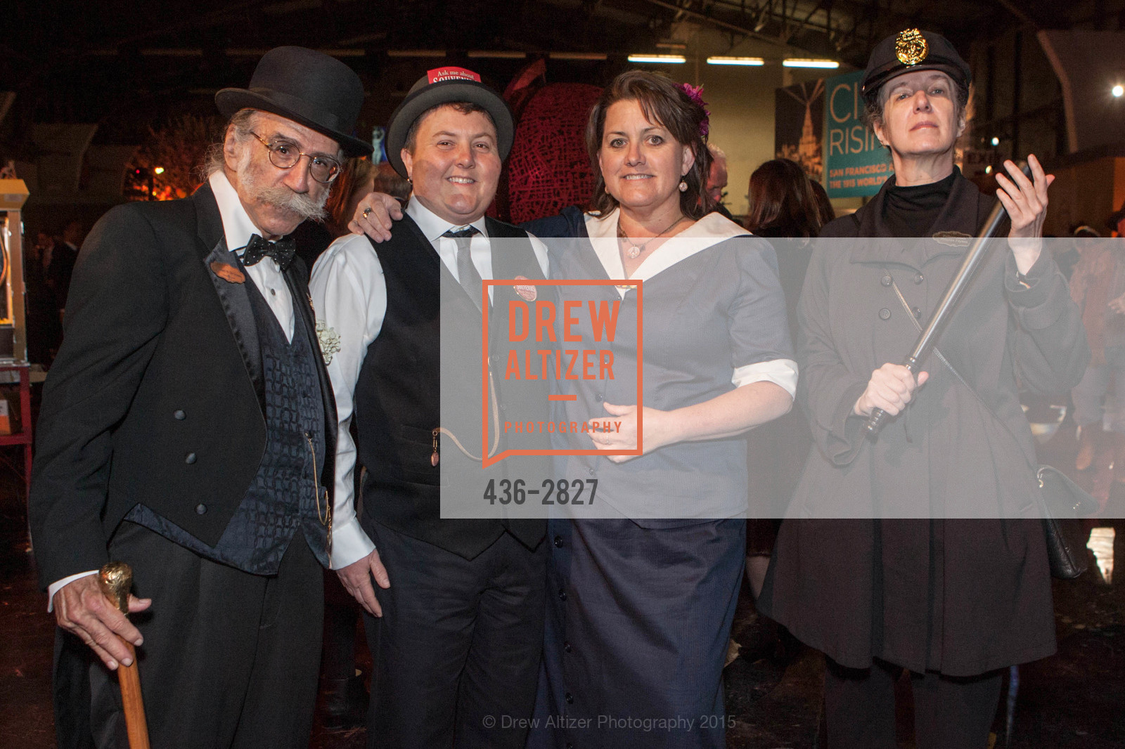 Michael Dion, Winnie Fink, Blanche Mason, 1915 Panama Pacific International Exposition Centennial Celebration Opening Party, US, February 21st, 2015, Photo #436-2827 Michael Dion, Winnie Fink, Blanche Mason, Photo #436-2827