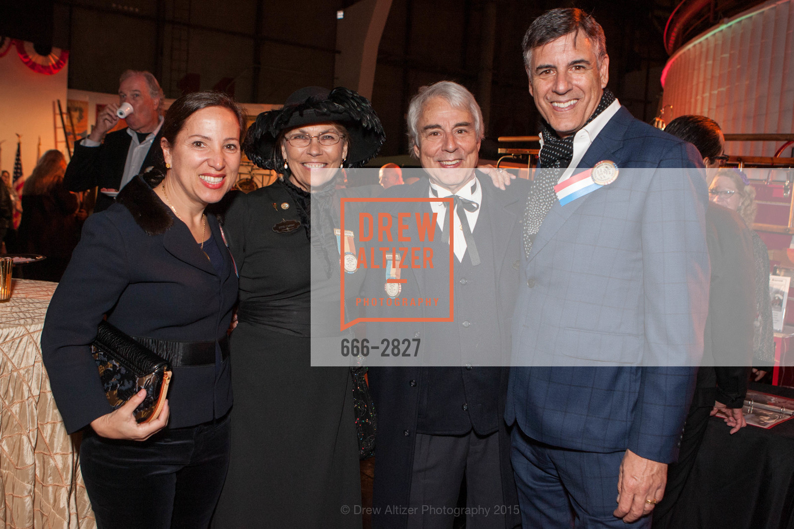 Eleni Kounalakis, Barbara Cutler, Bill Ballas, Markos Kounalakis, 1915 Panama Pacific International Exposition Centennial Celebration Opening Party, US, February 21st, 2015, Photo #666-2827 Eleni Kounalakis, Barbara Cutler, Bill Ballas, Markos Kounalakis, Photo #666-2827