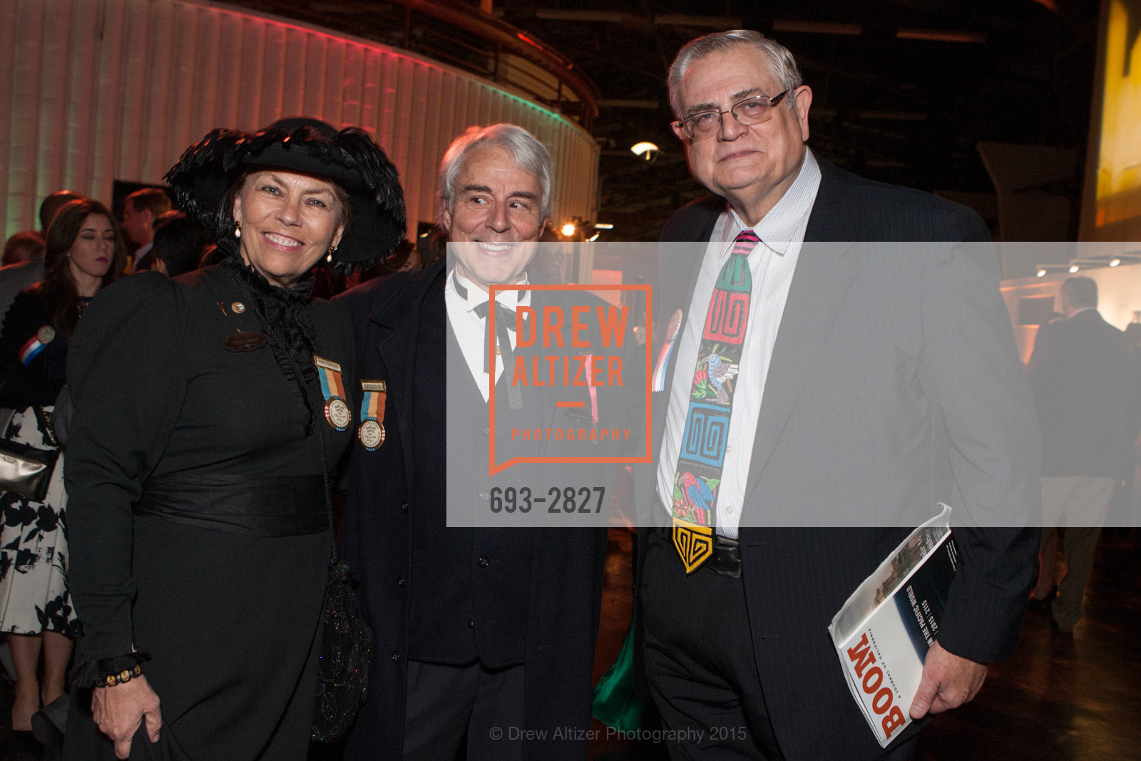 Barbara Cutler, Bill Ballas, Gene Bigler, 1915 Panama Pacific International Exposition Centennial Celebration Opening Party, US, February 21st, 2015, Photo #693-2827 Barbara Cutler, Bill Ballas, Gene Bigler, Photo #693-2827