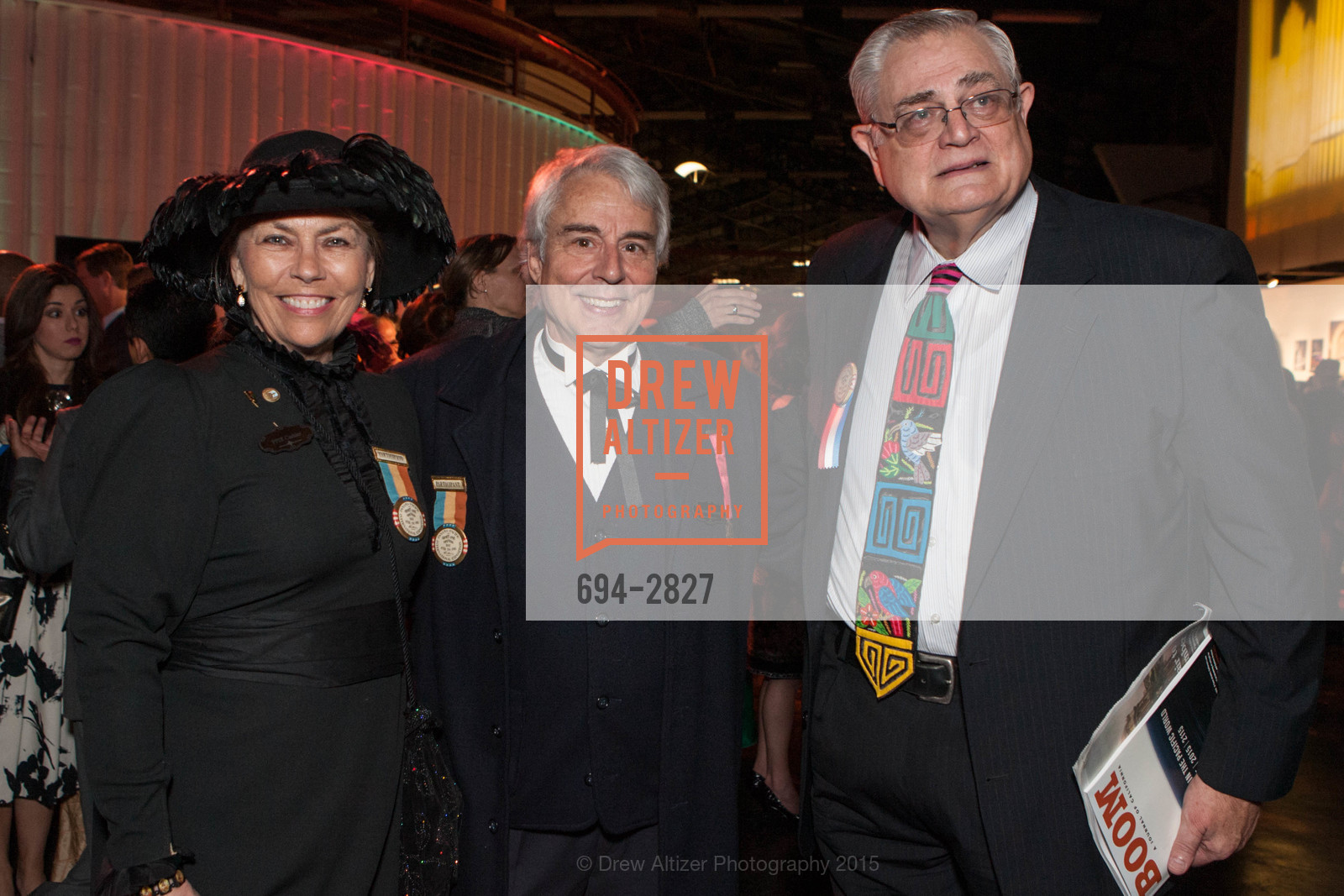 Barbara Cutler, Bill Ballas, Gene Bigler, 1915 Panama Pacific International Exposition Centennial Celebration Opening Party, US, February 21st, 2015, Photo #694-2827 Barbara Cutler, Bill Ballas, Gene Bigler, Photo #694-2827